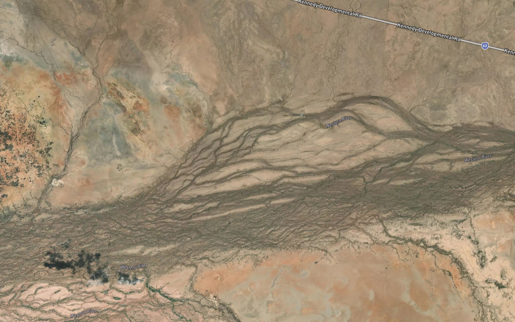 Satellite map of the Nine Mile Billabong