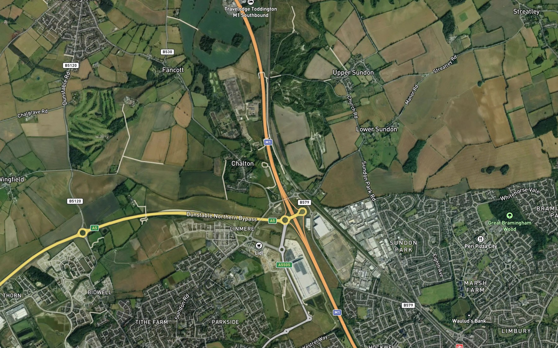 Satellite map of the Source of the River Flit