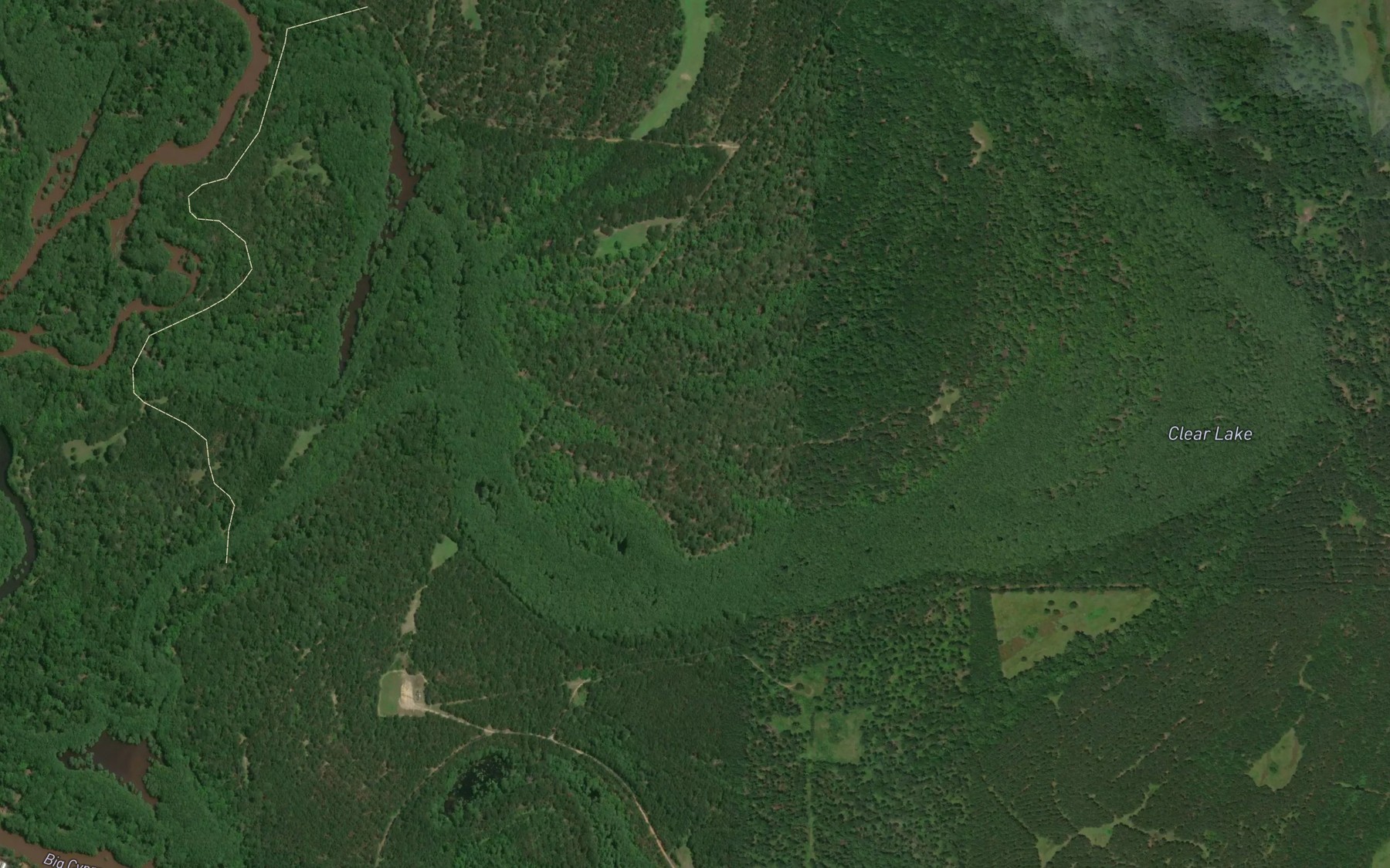 Satellite map of the Clear Lake