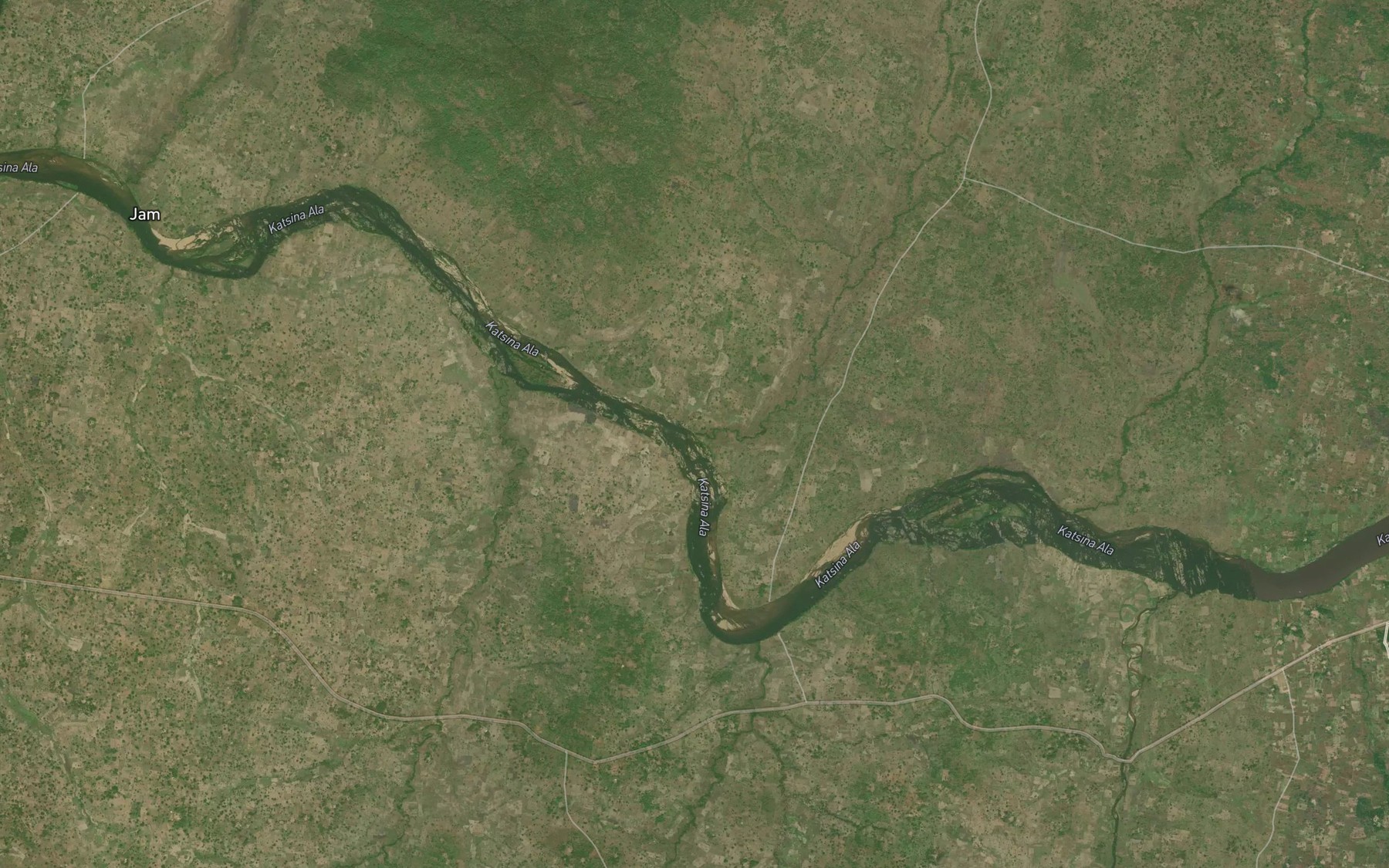 Satellite map of the Abagu