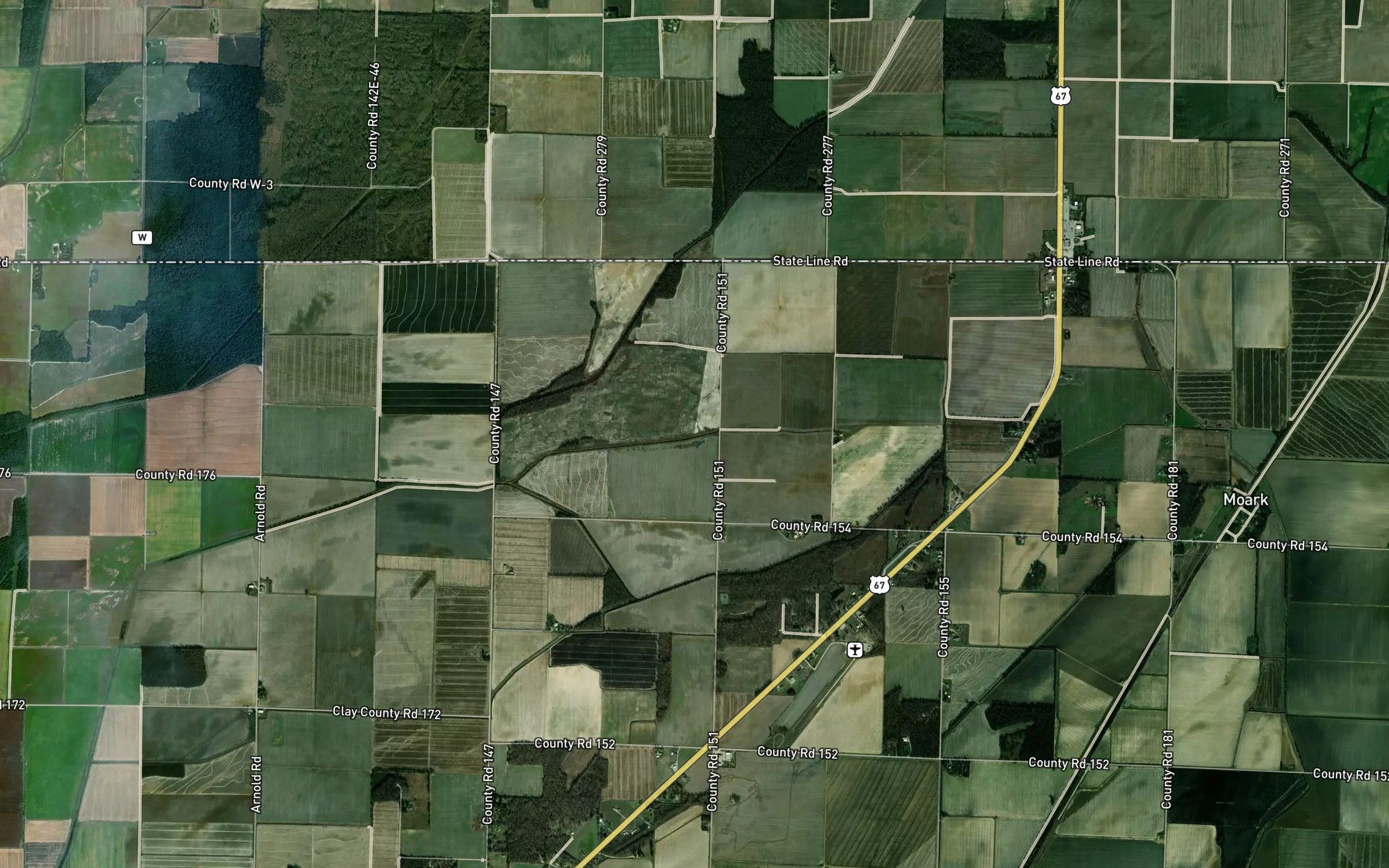 Satellite map of the Rose Pond Lateral