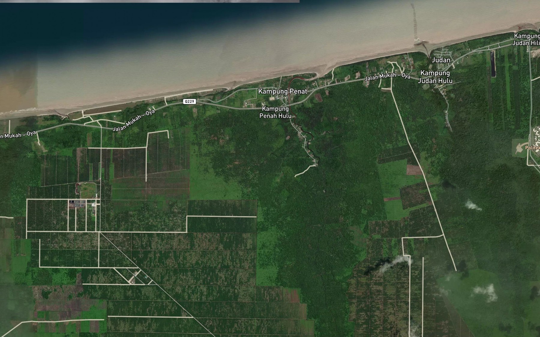 Satellite map of the Sungai Tebal
