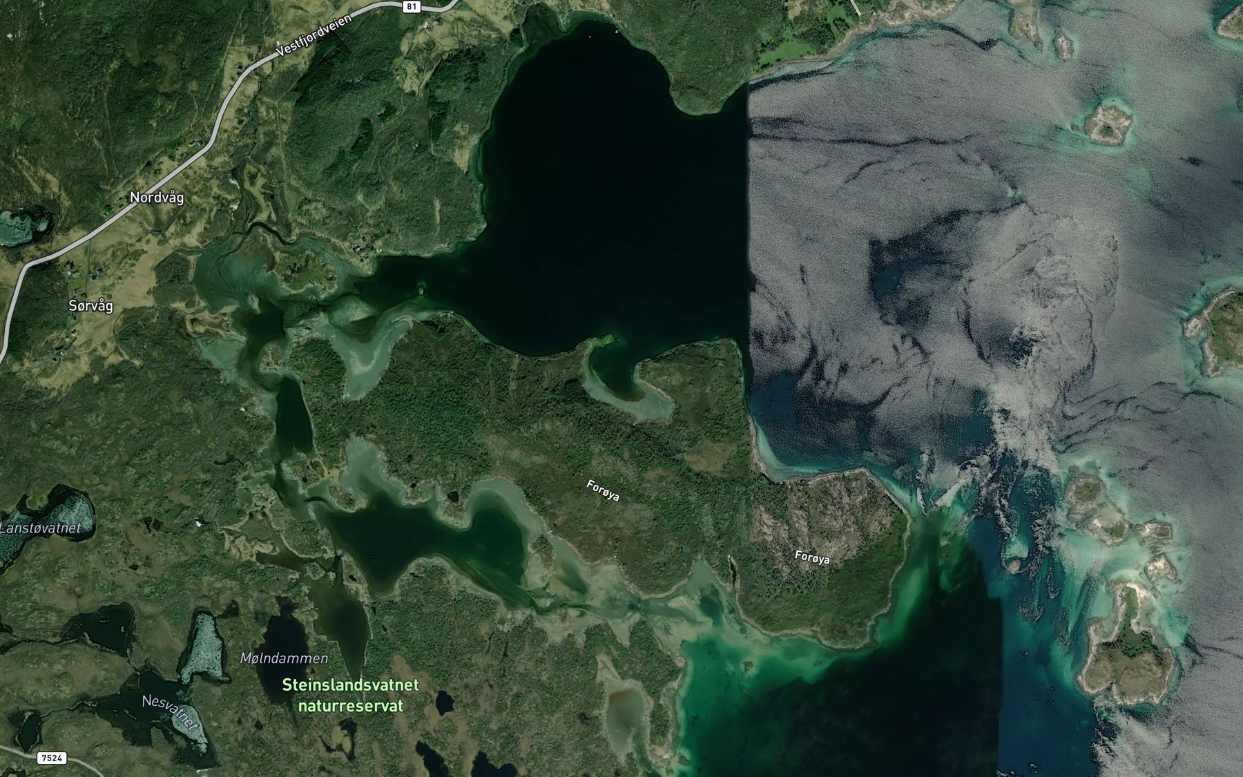 Satellite map of the Litle Foroyhamn