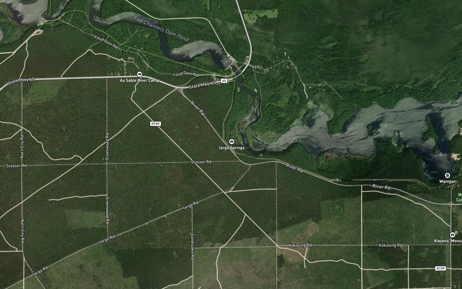 Satellite map of the Iargo Springs