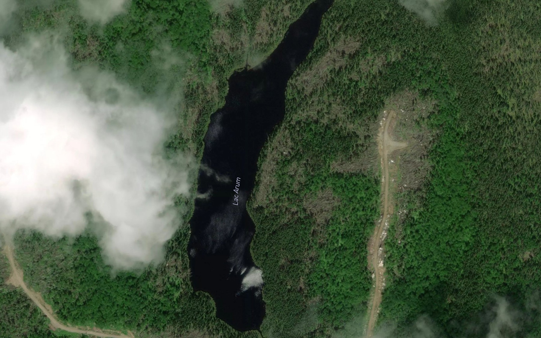 Satellite map of the Lac Arum