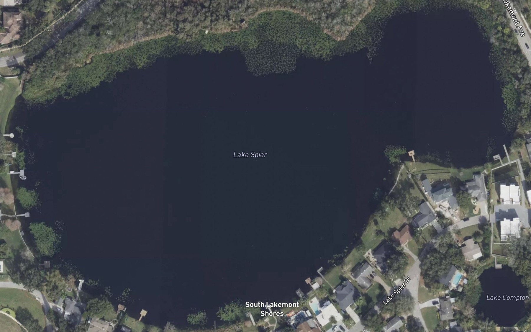 Satellite map of the Lake Spier