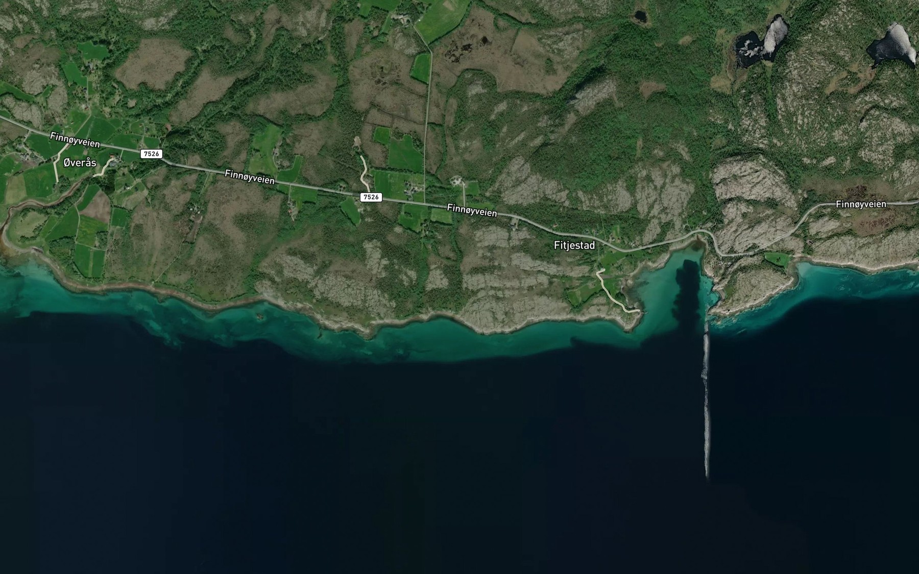 Satellite map of the Heilagelva