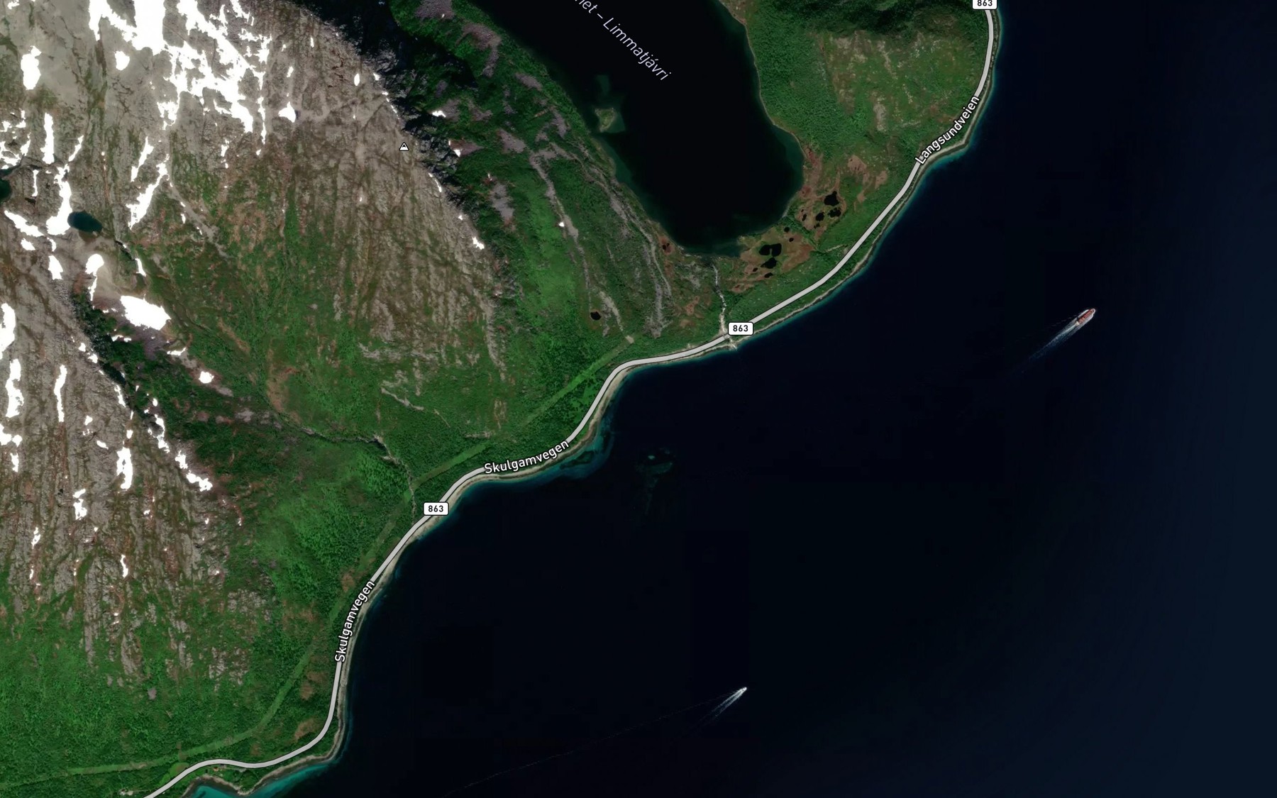 Satellite map of the Glimma