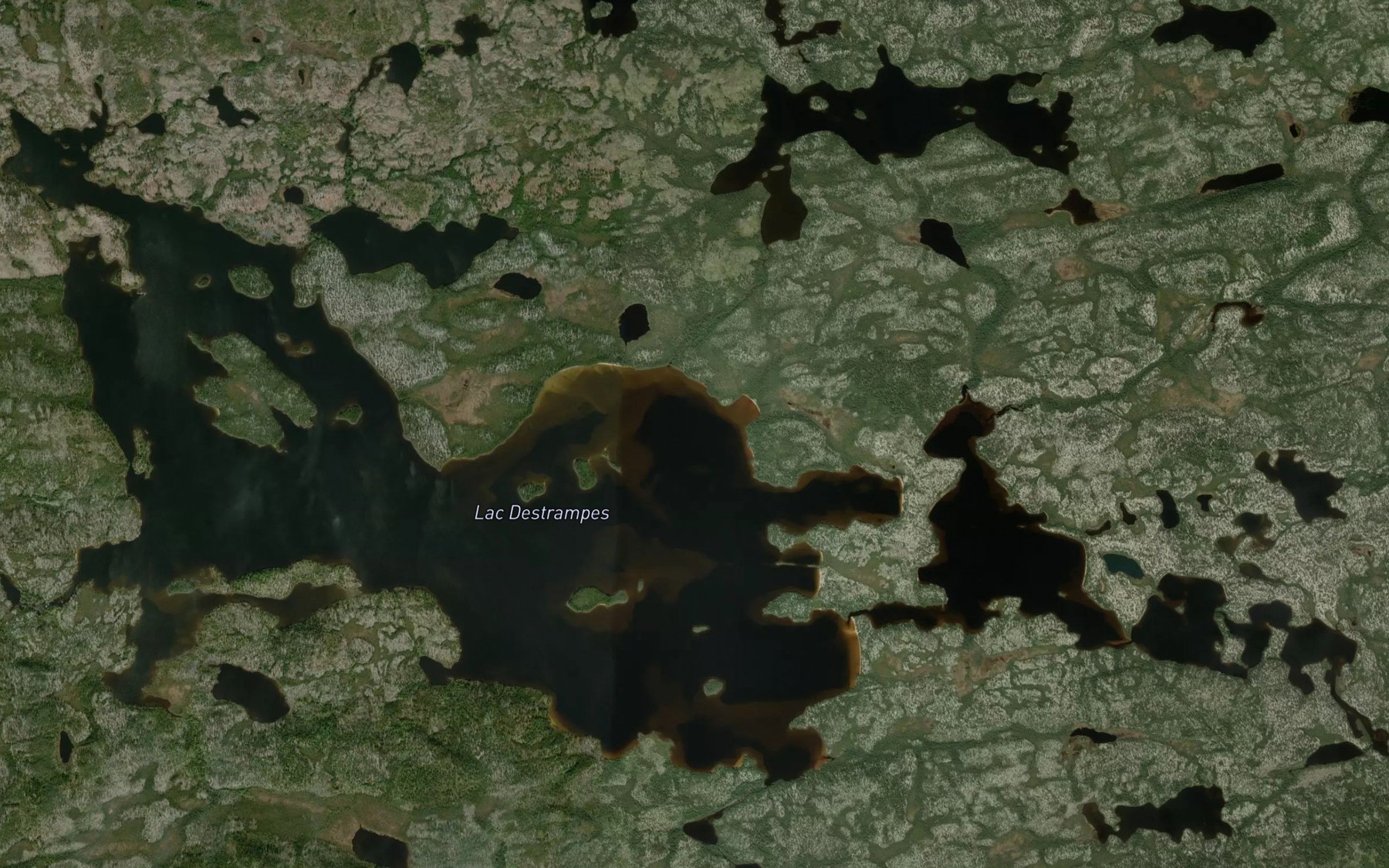 Satellite map of the Lac Destrampes