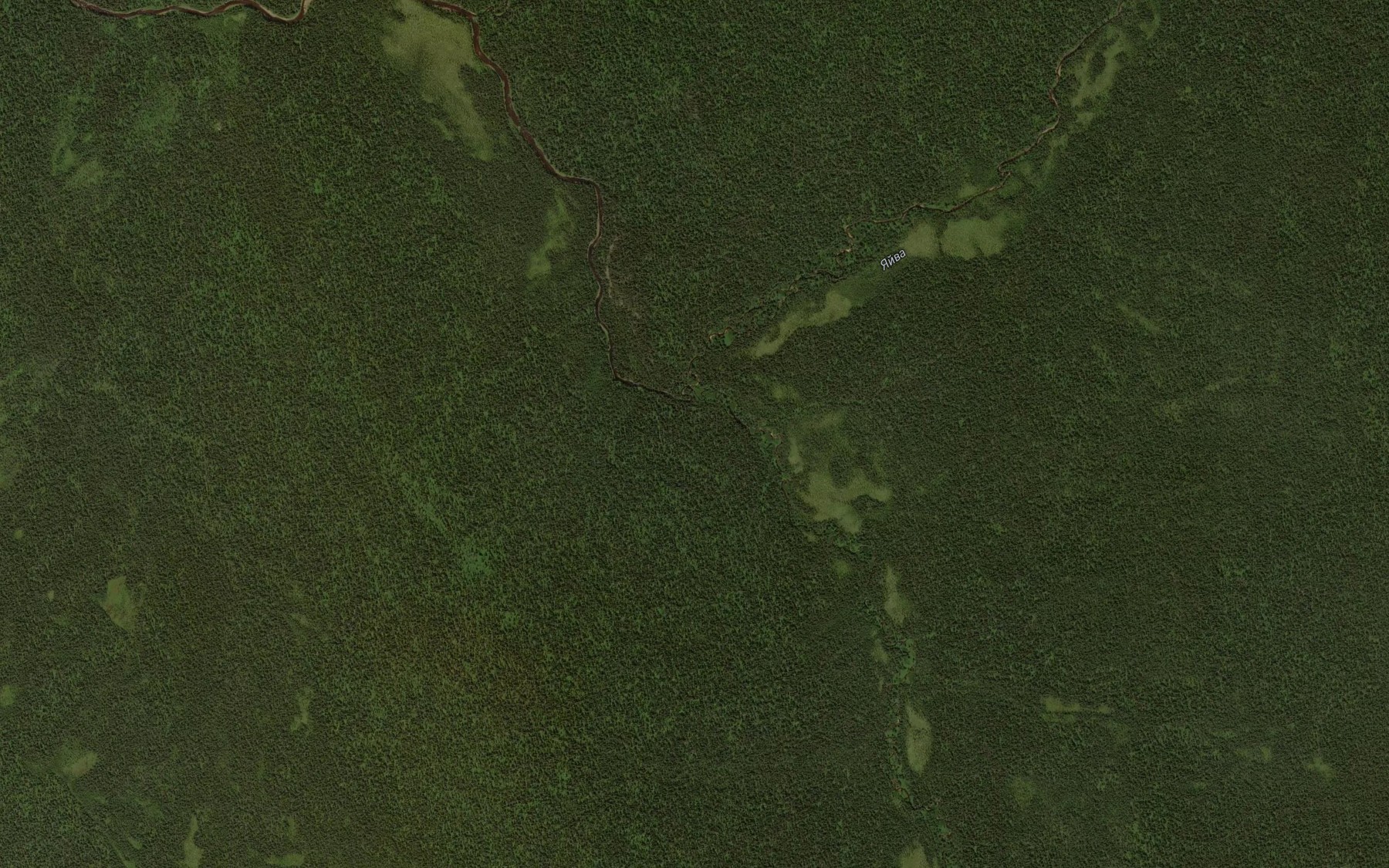 Satellite map of the Malaya Yayva