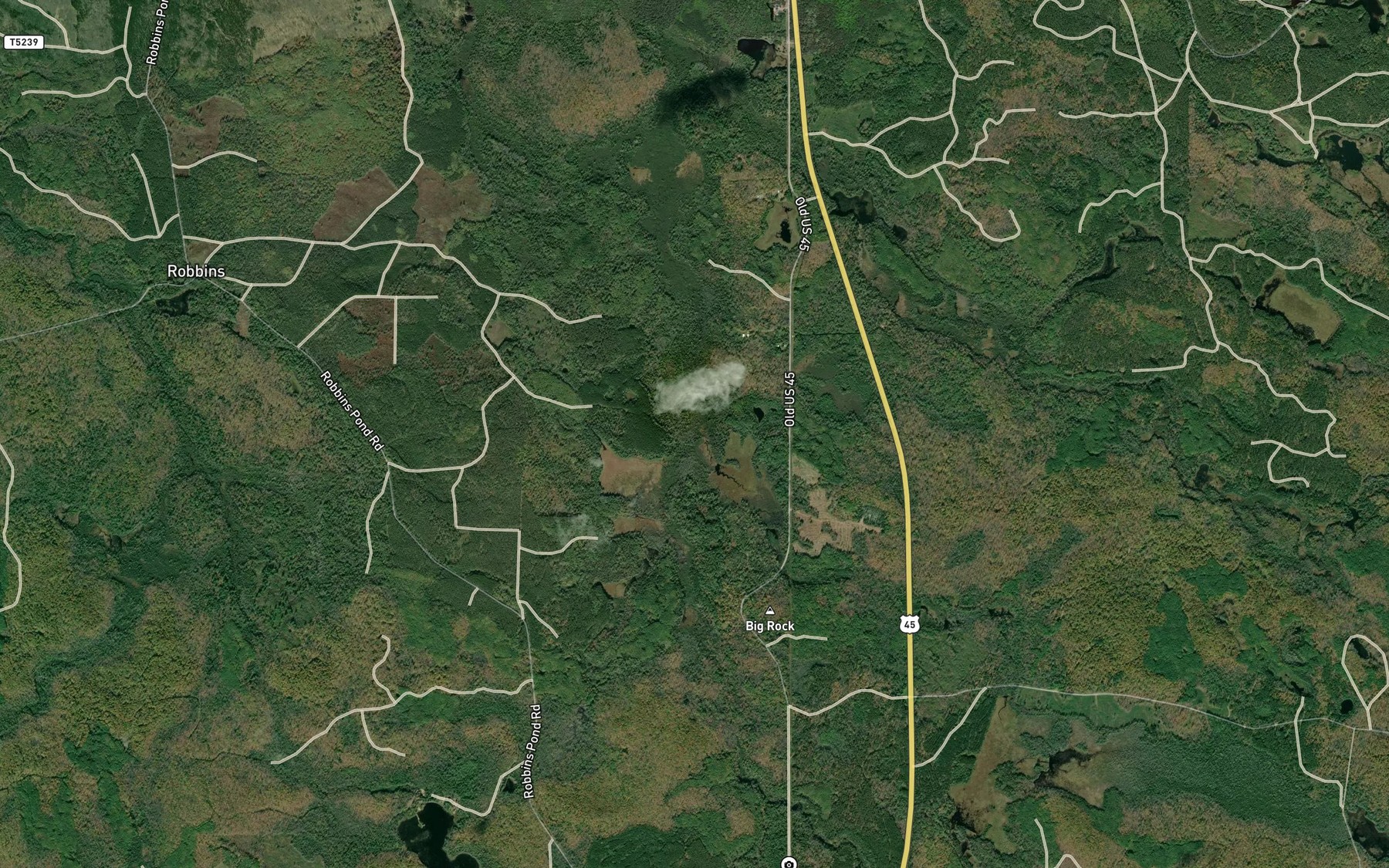 Satellite map of the Matheson Creek