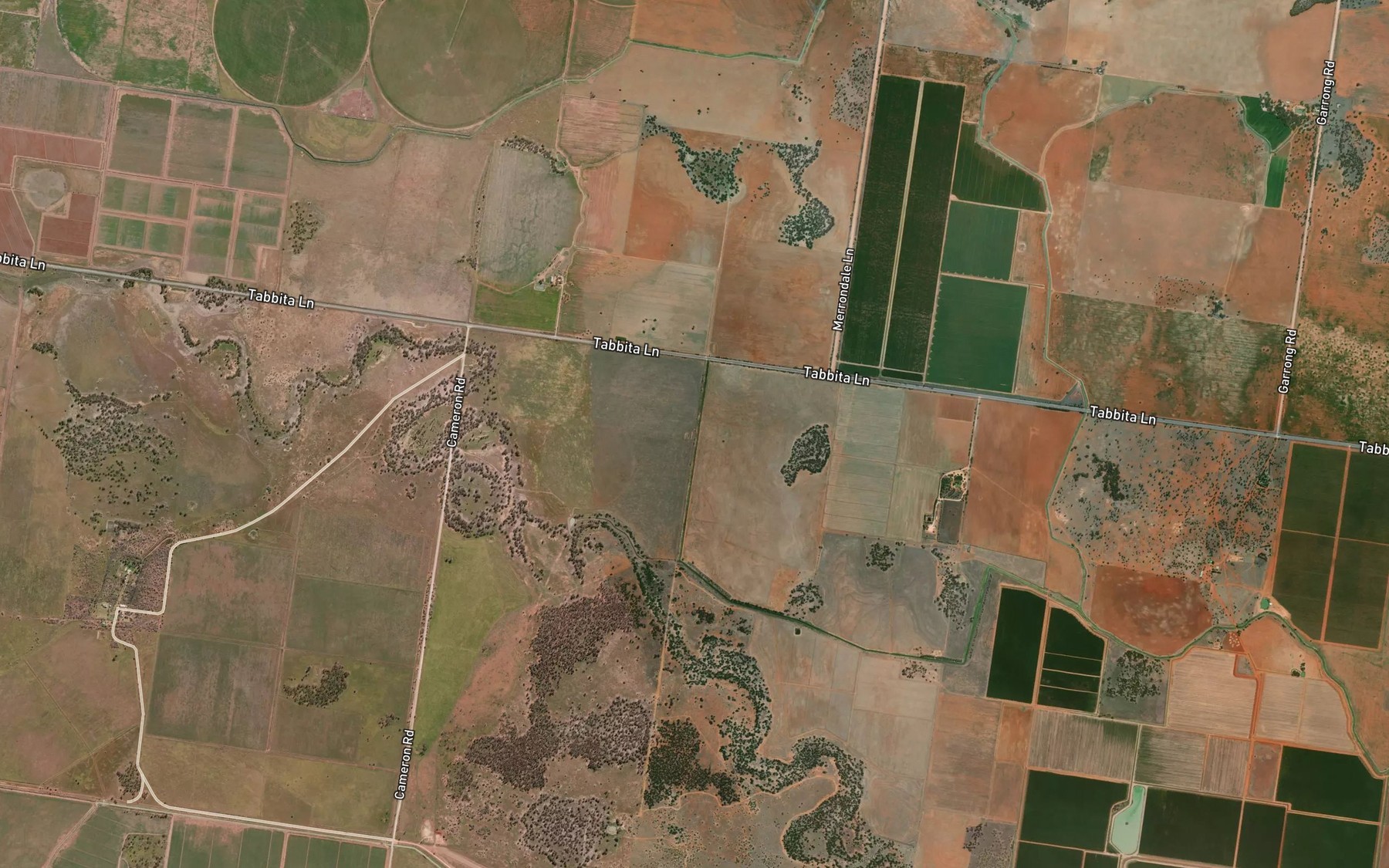 Satellite map of the Wah Wah Channel