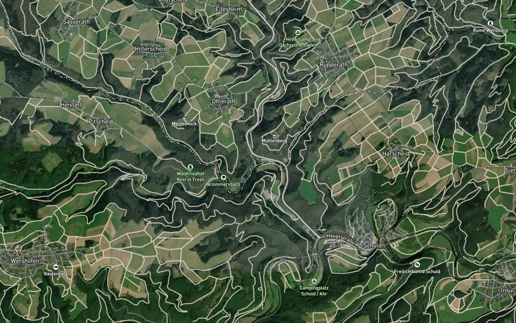 Satellite map of the Buchholzbach