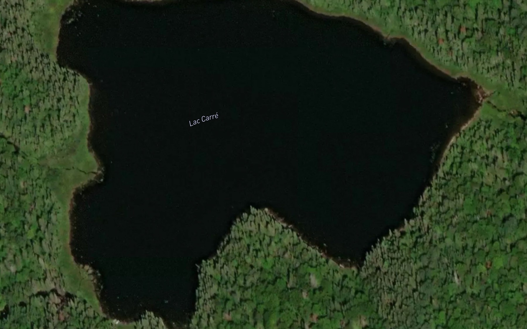 Satellite map of the Lac Carre
