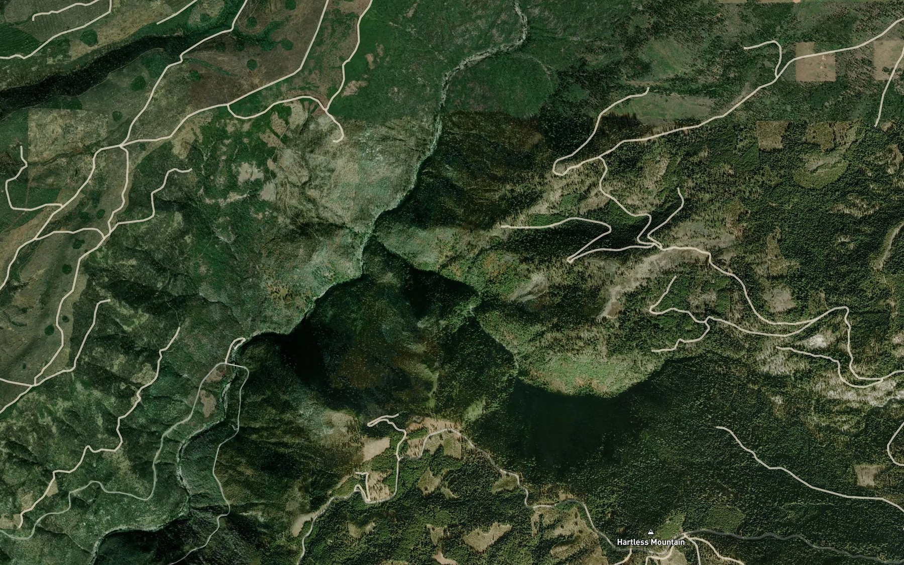 Satellite map of the South Creek