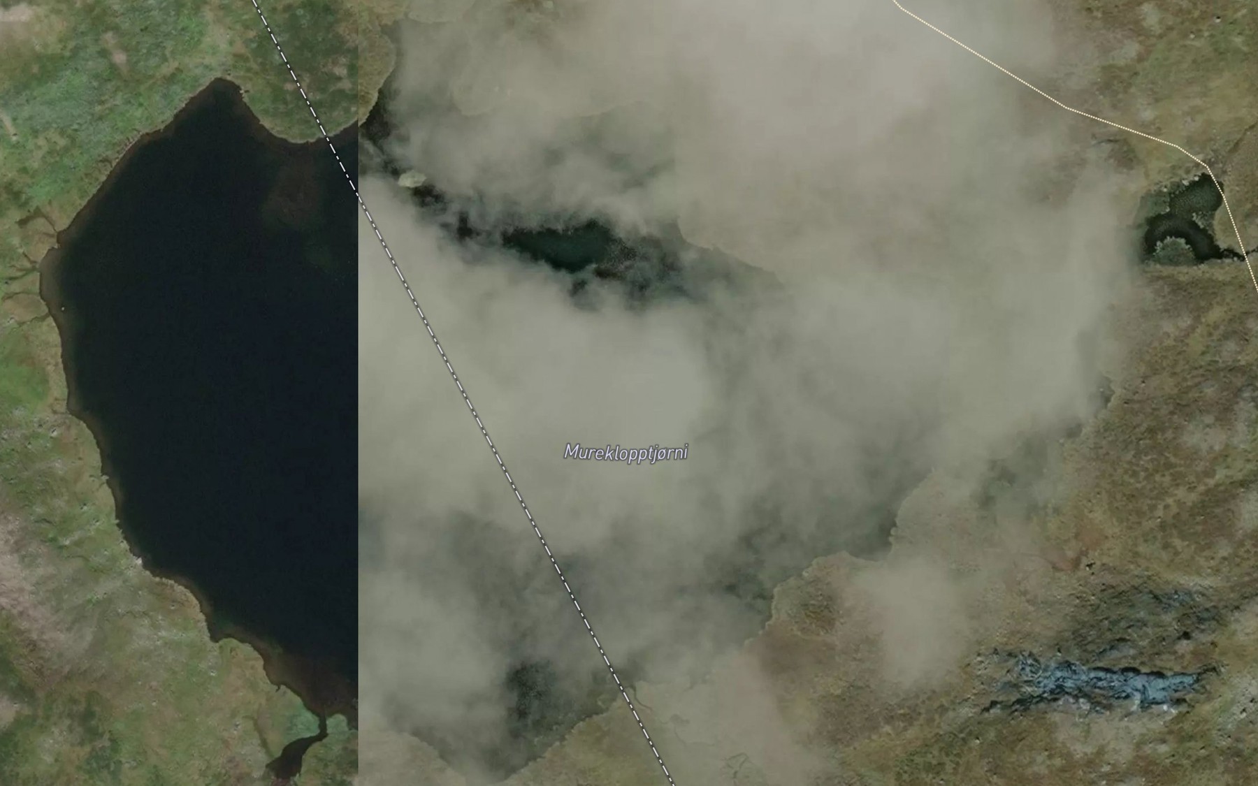 Satellite map of the Mureklopptjernet