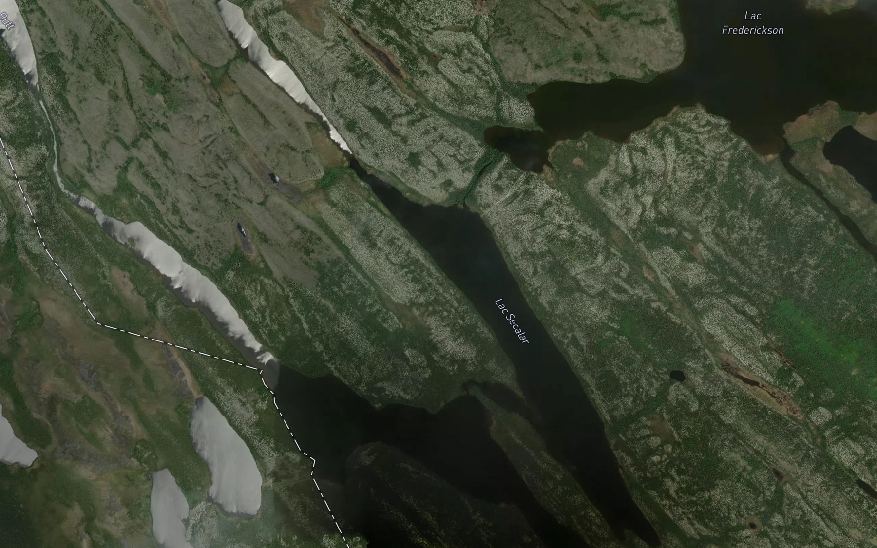 Satellite map of the Lac Secalar