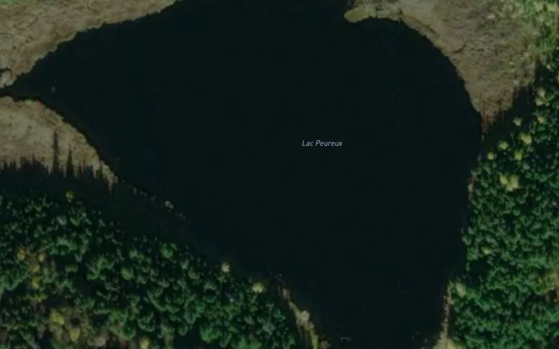 Satellite map of the Lac Peureux