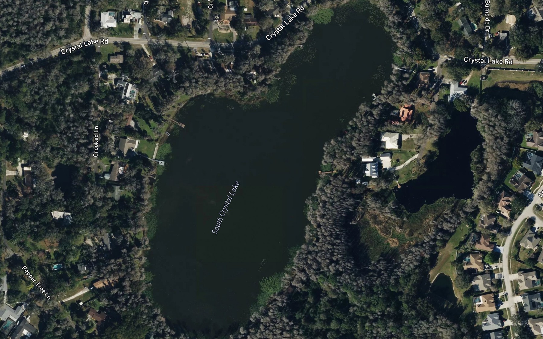 Satellite map of the South Crystal Lake