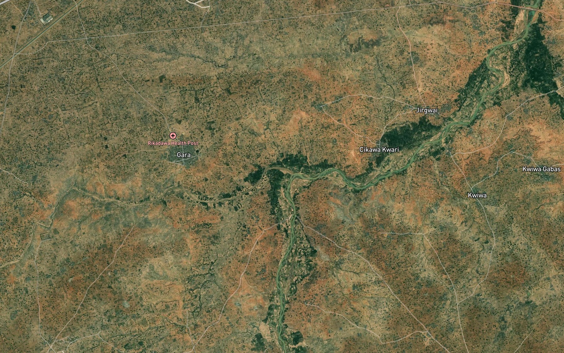 Satellite map of the River Kunta