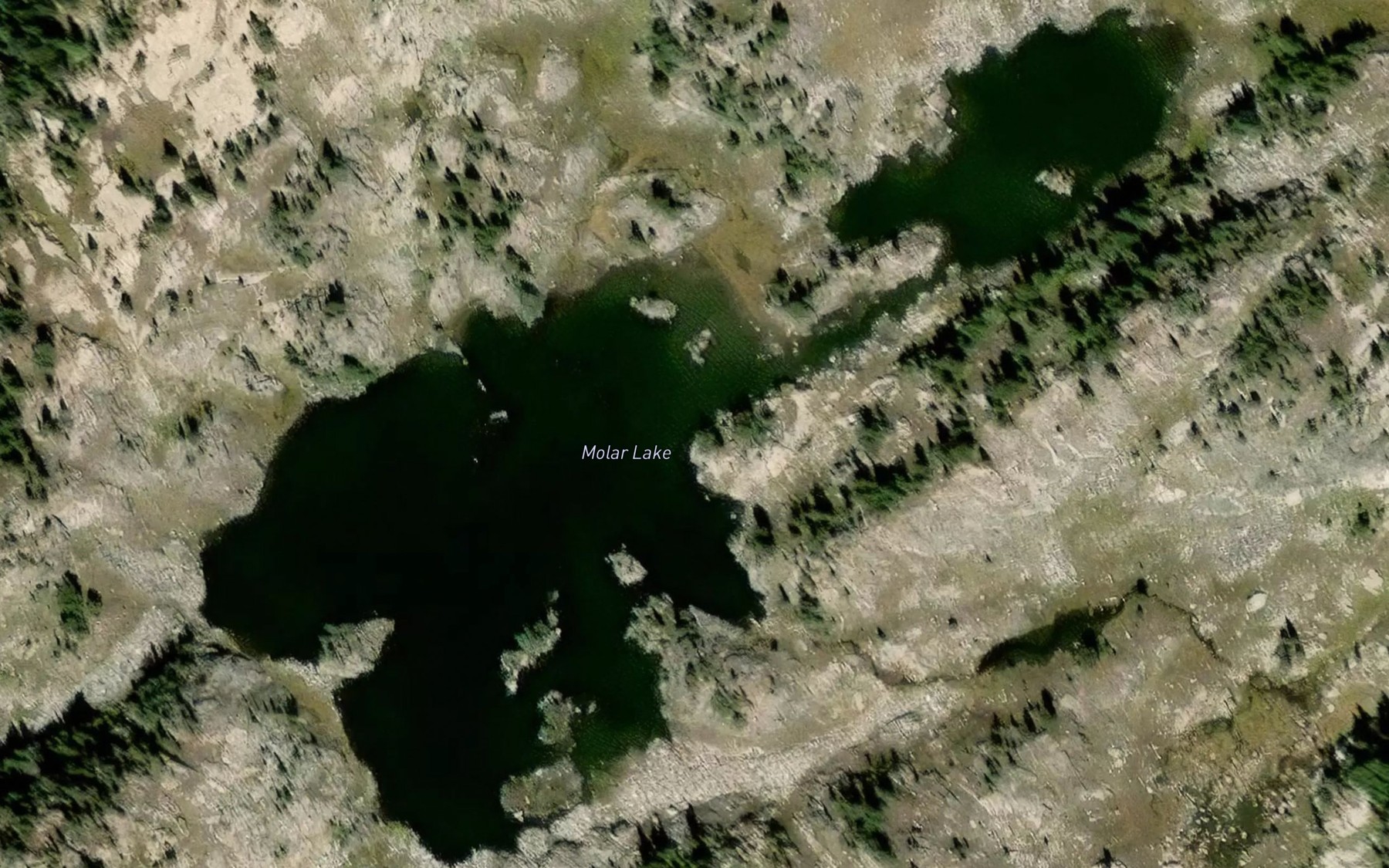 Satellite map of the Molar Lake