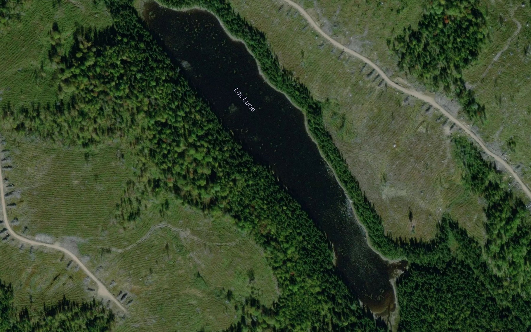 Satellite map of the Lac Lucie