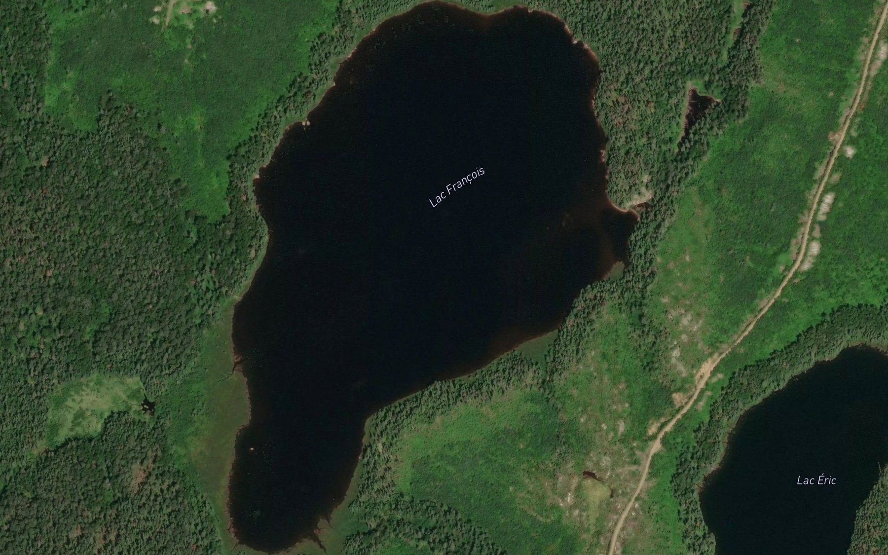 Satellite map of the Lac Francois