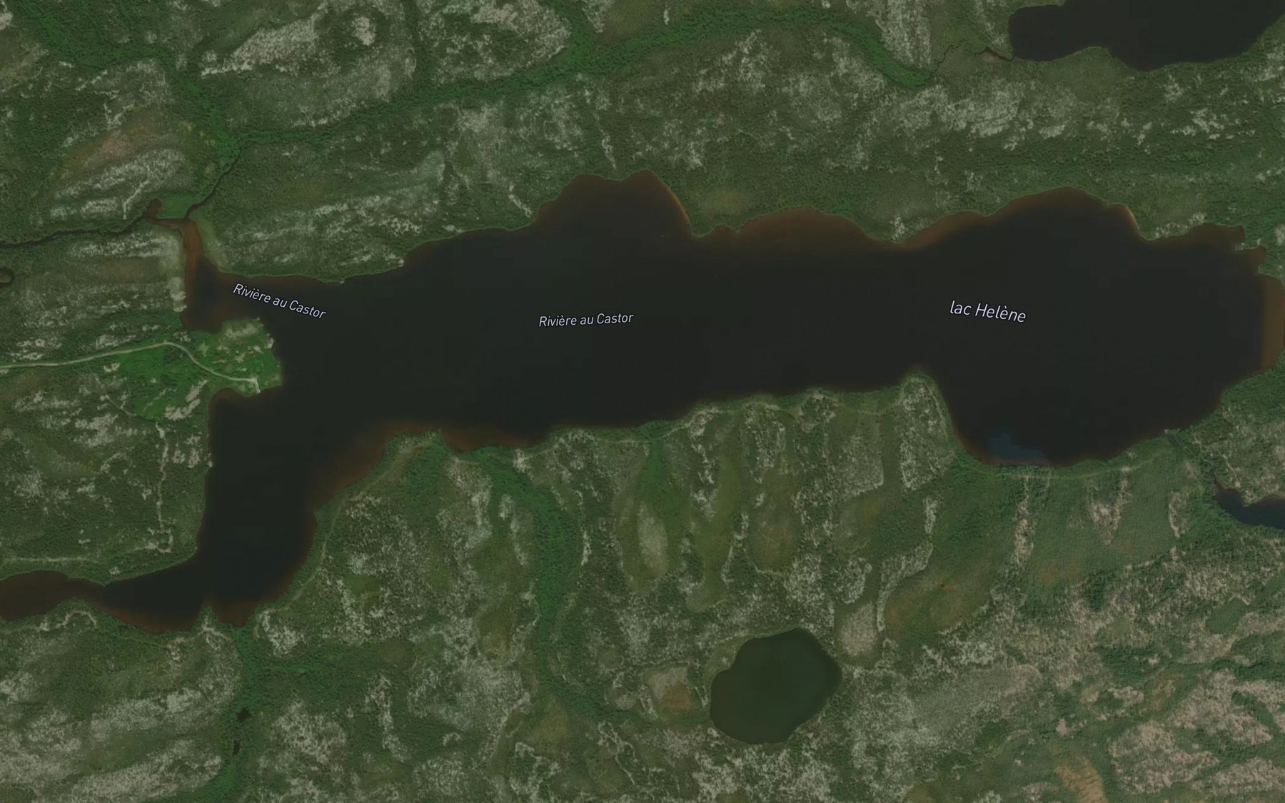 Satellite map of the Lac Helene