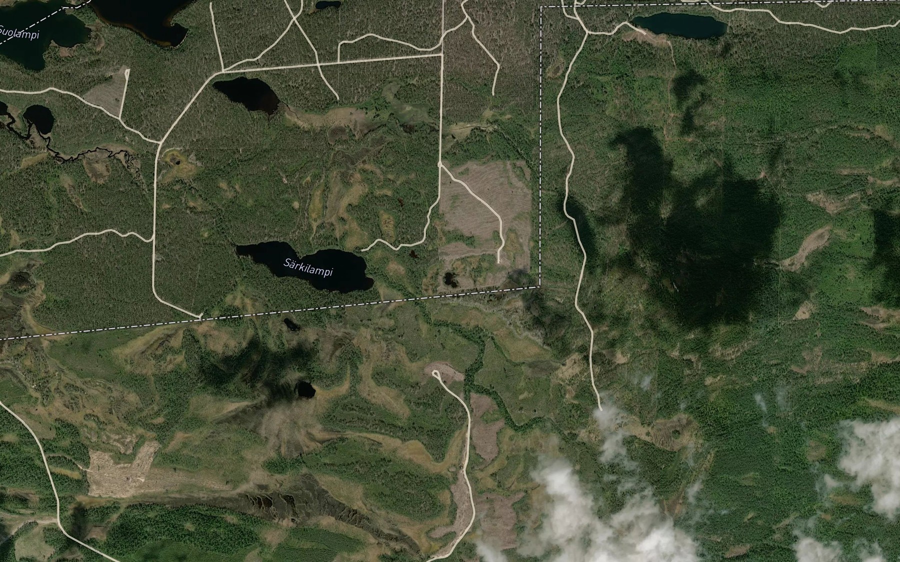 Satellite map of the Tiianlampi