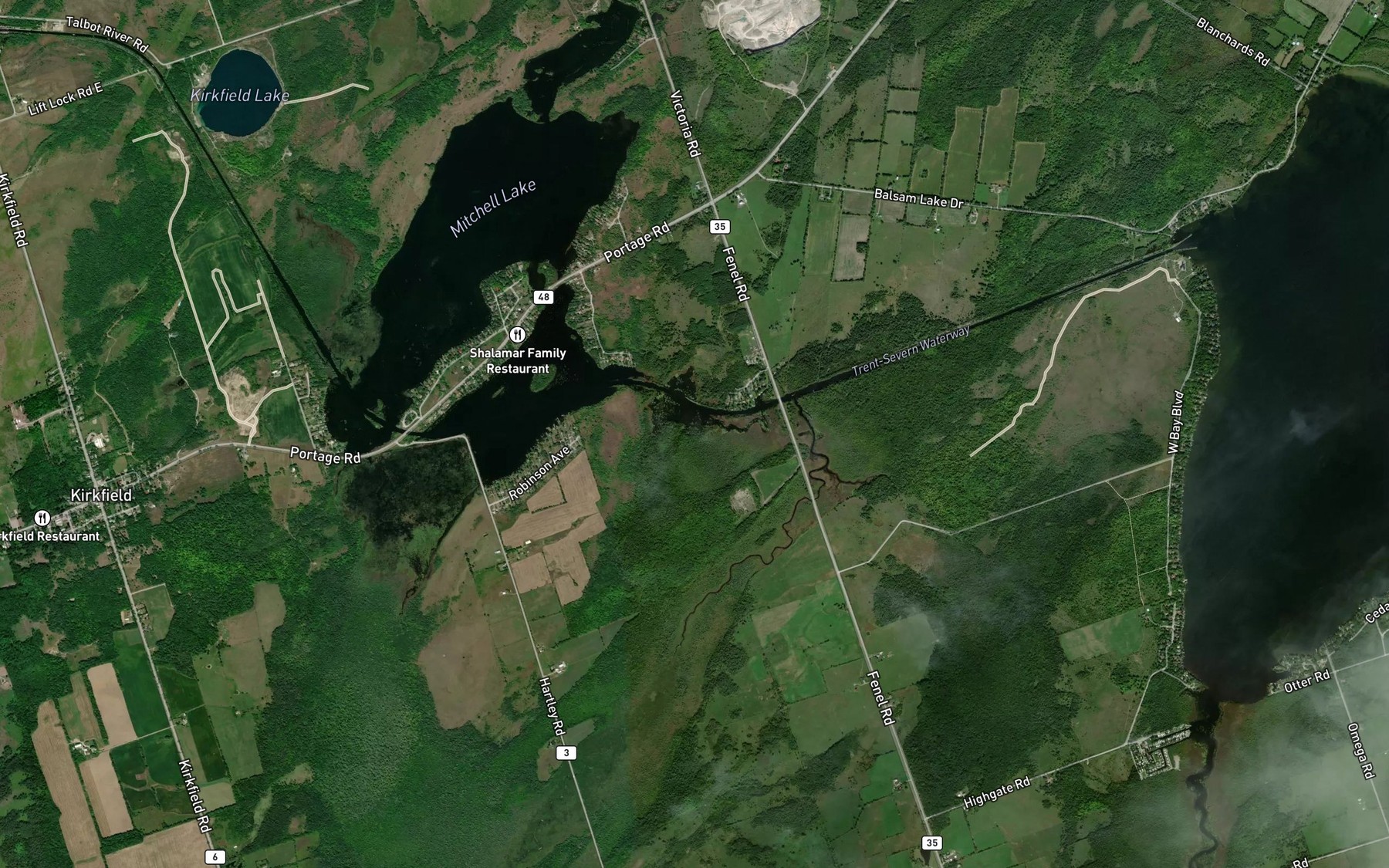Satellite map of the Grass Creek
