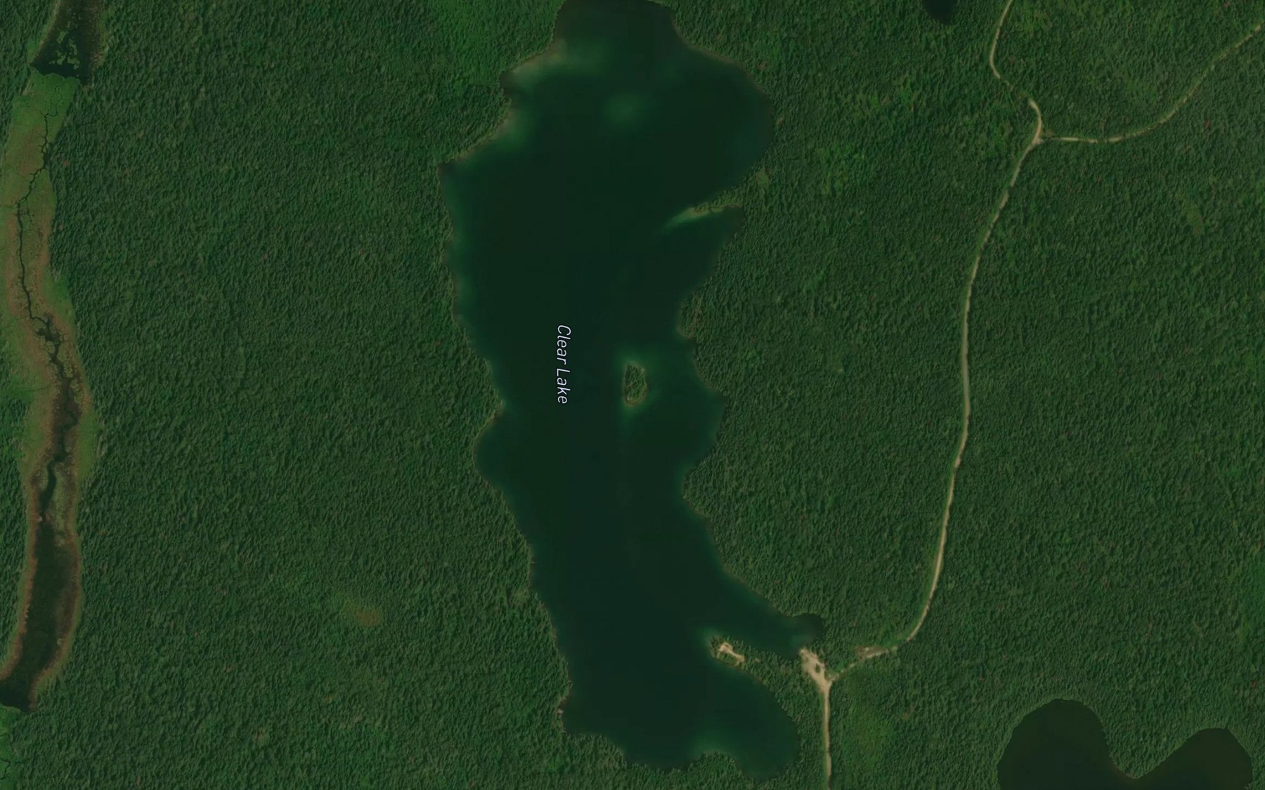 Satellite map of the Clear Lake