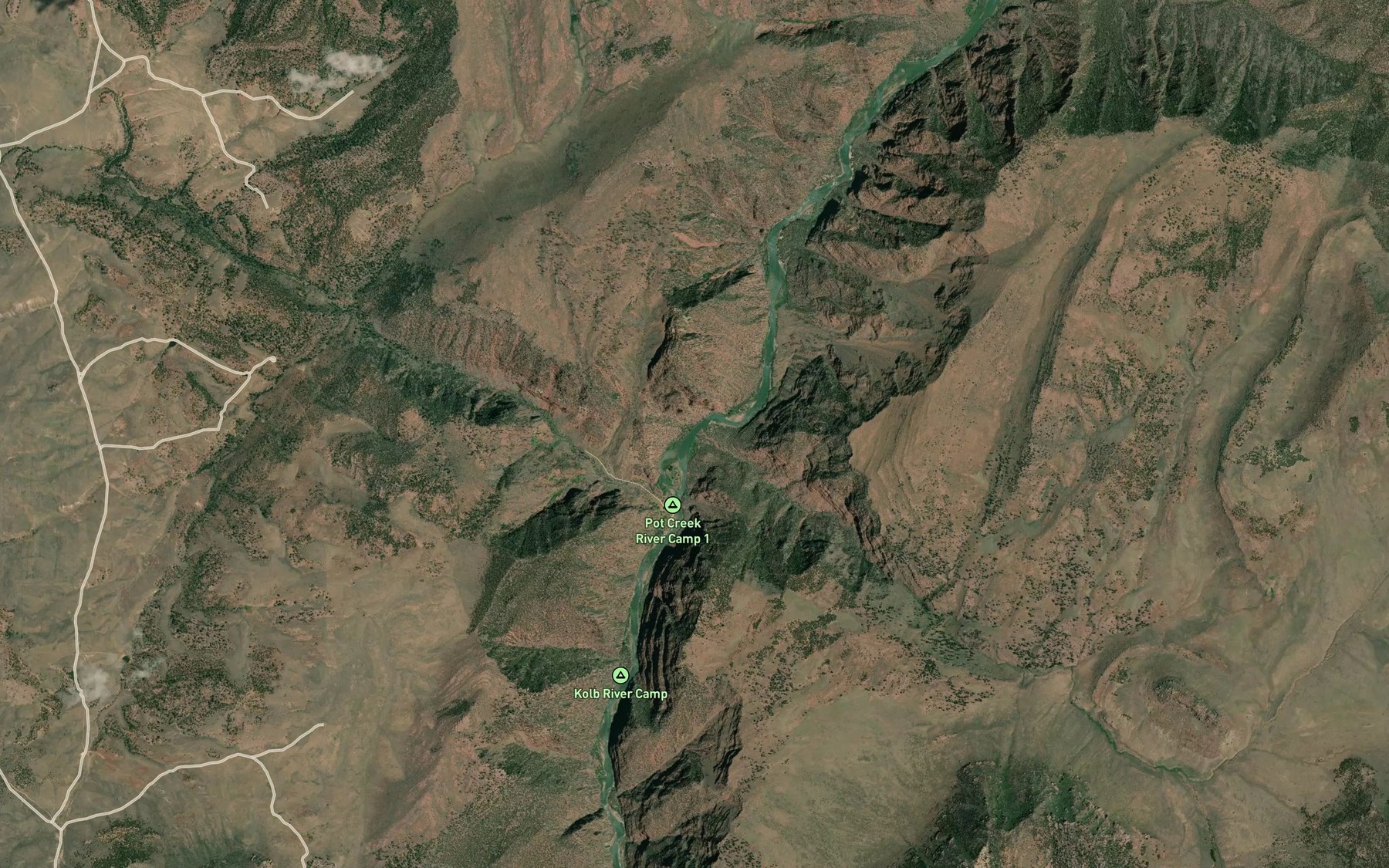 Satellite map of the Zenobia Creek