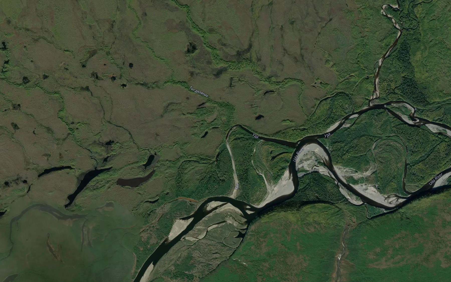Satellite map of the Malyy Tygdyalyanak