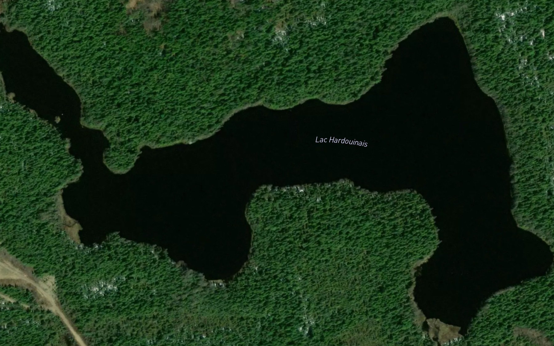 Satellite map of the Lac Hardouinais