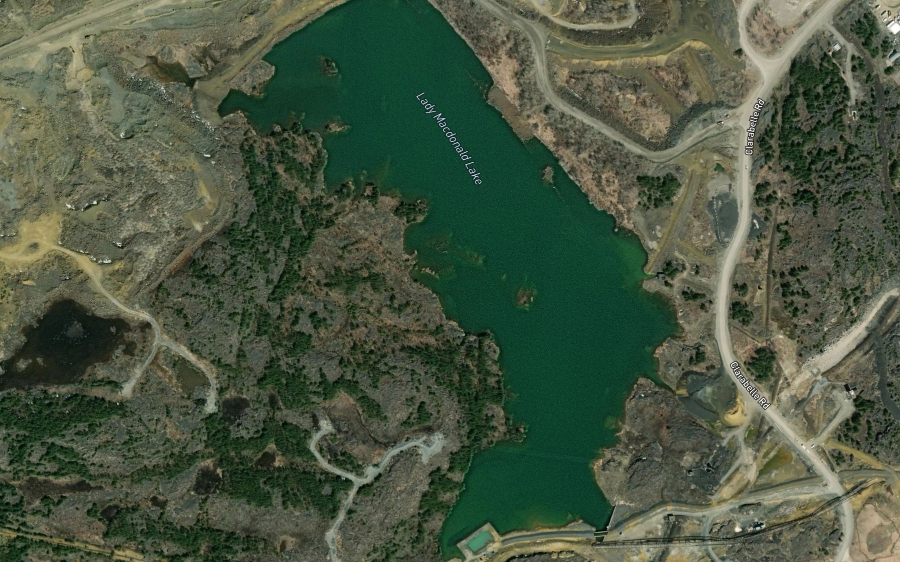 Satellite map of the Lady Macdonald Lake