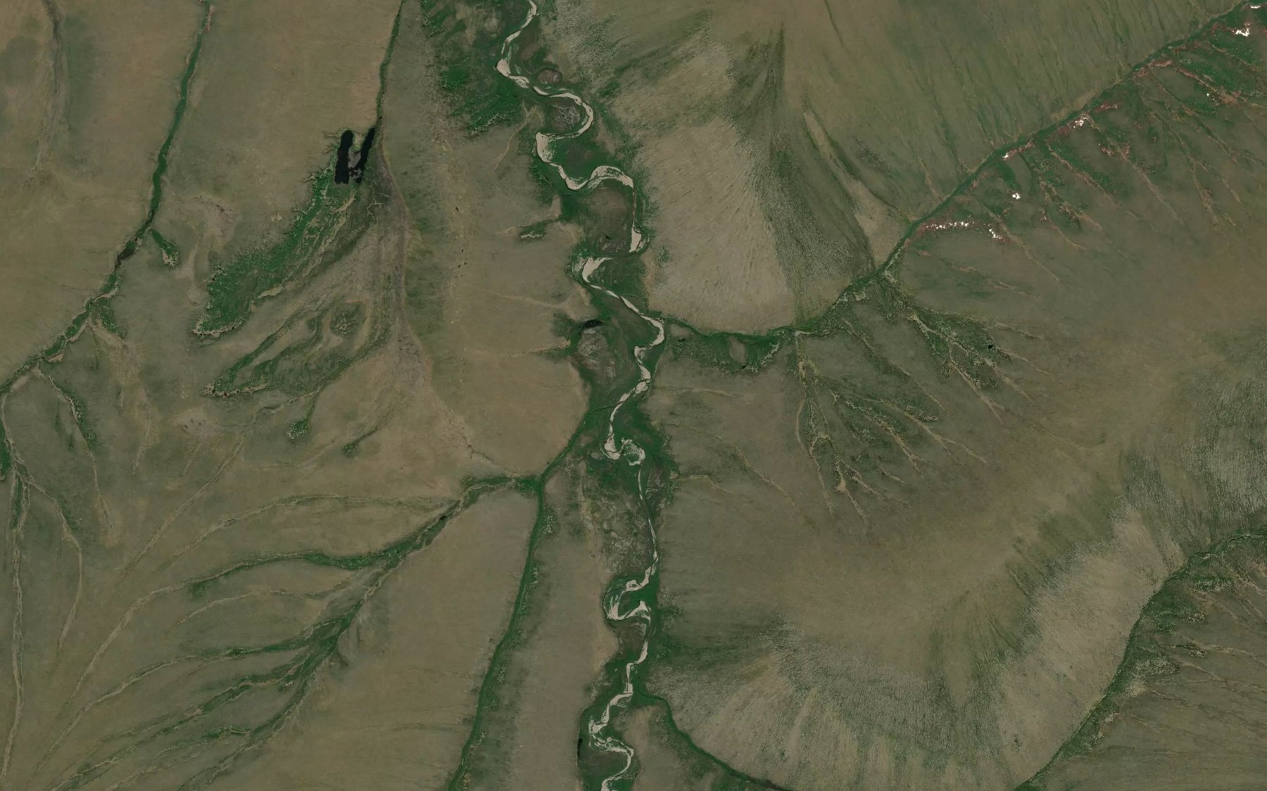 Satellite map of the Quartz Creek