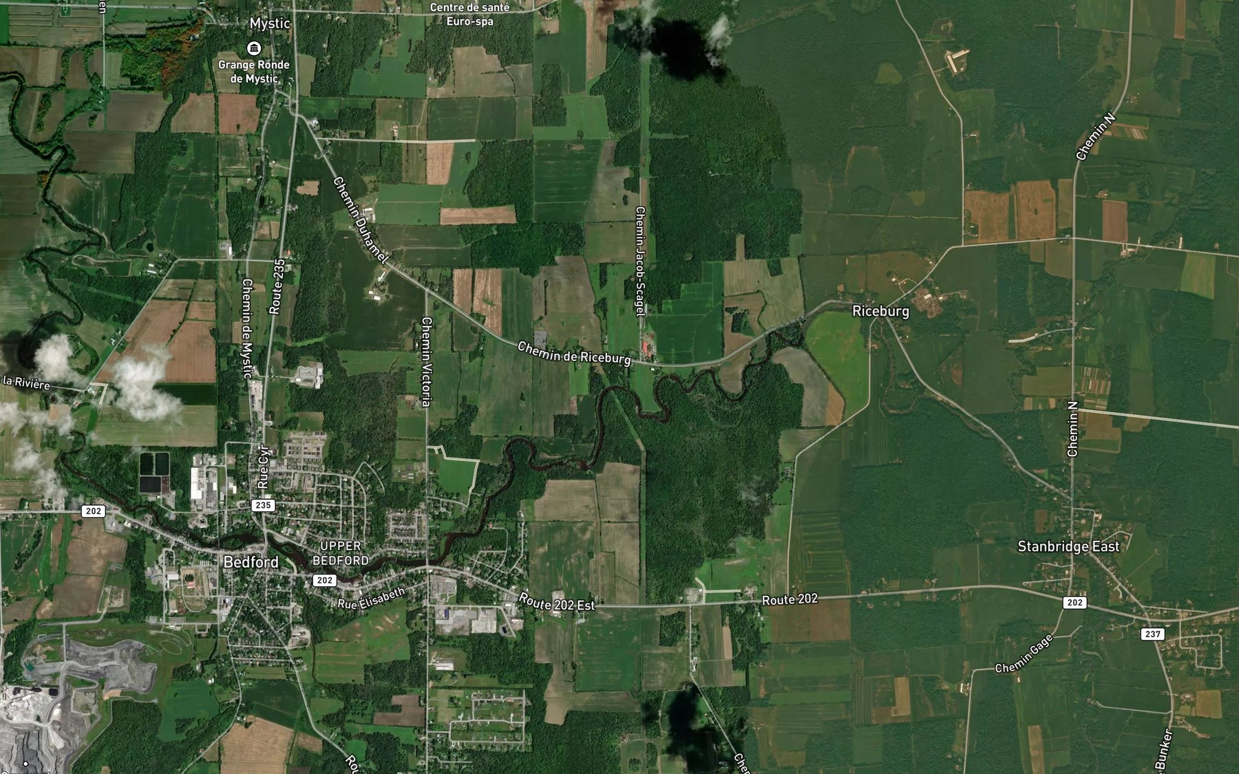 Satellite map of the Cours d'eau Thompson