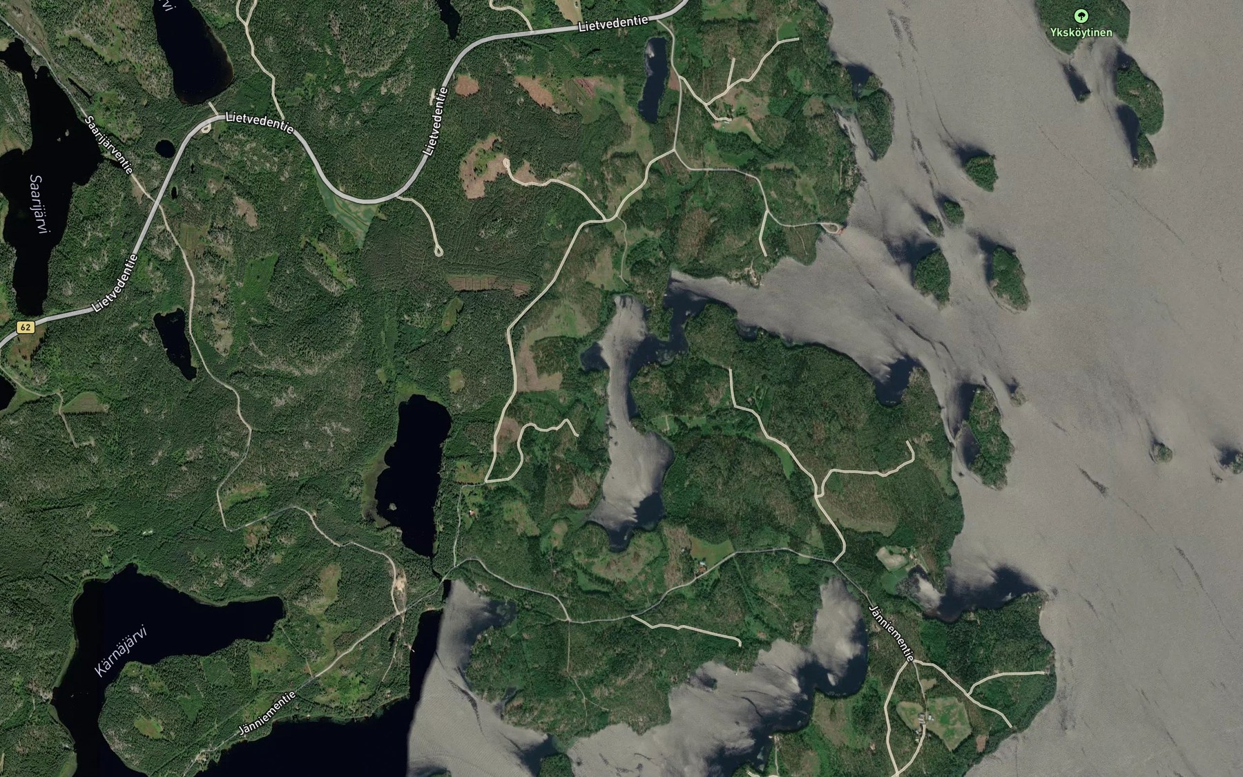 Satellite map of the Kivikkosalmi