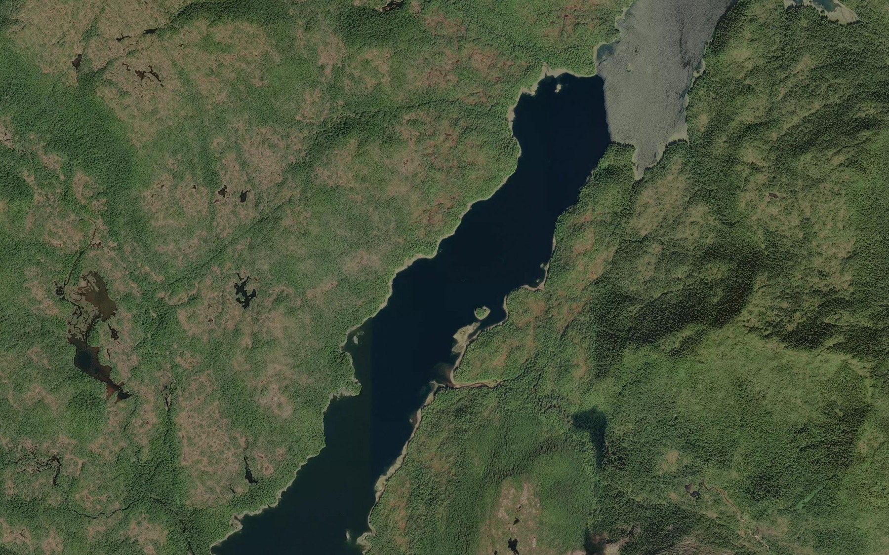 Satellite map of the South Arm Moira Sound
