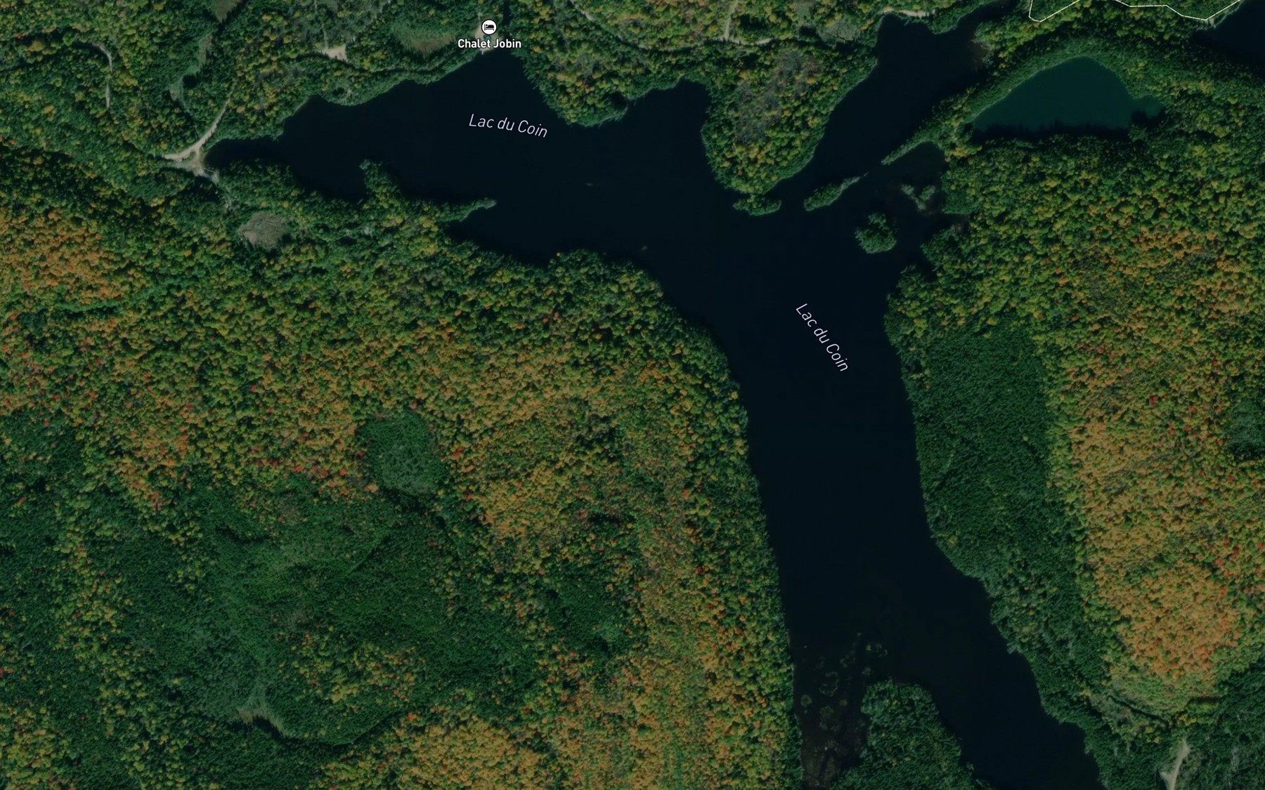 Satellite map of the Lac du Coin
