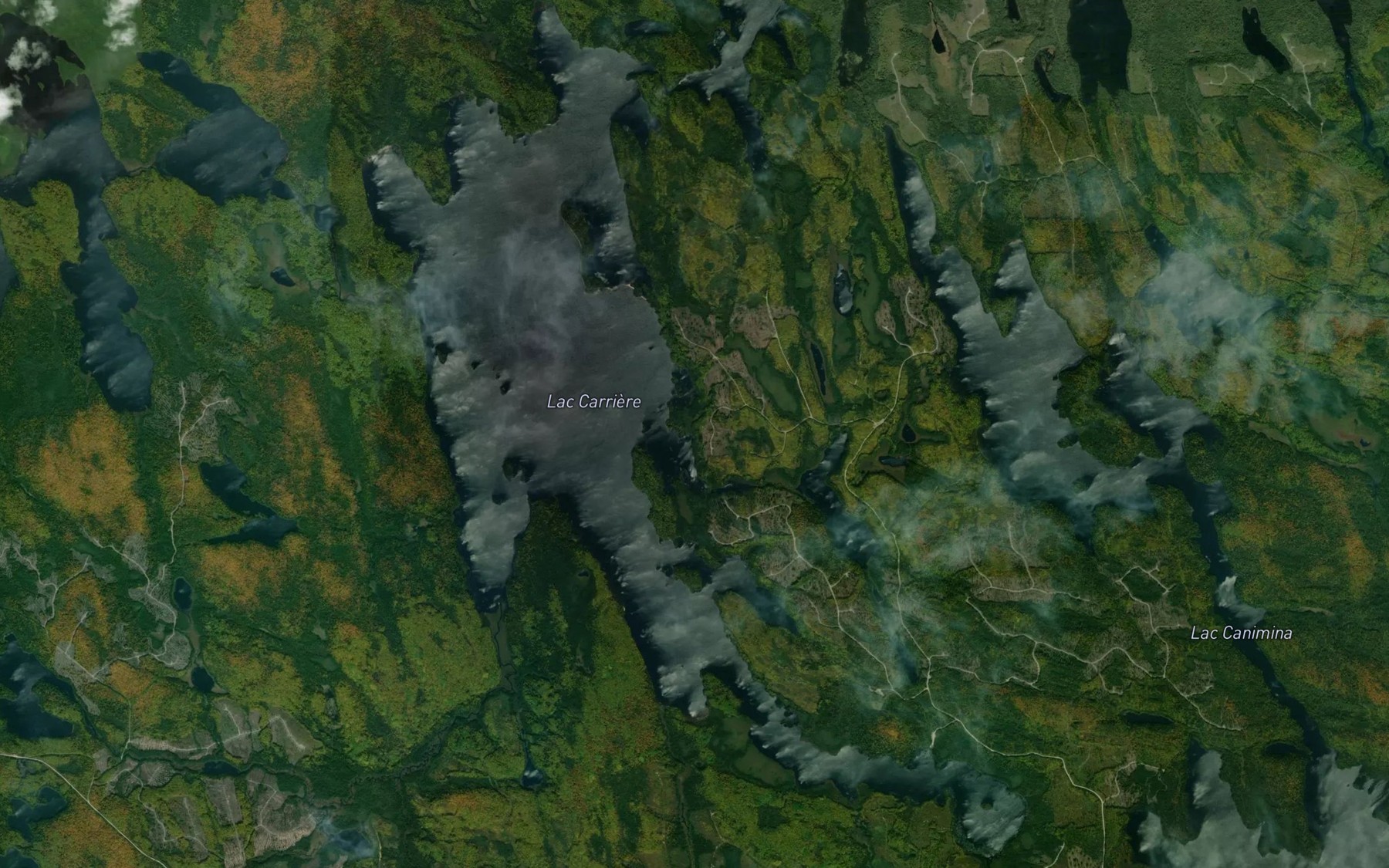 Satellite map of the Lac Carriere