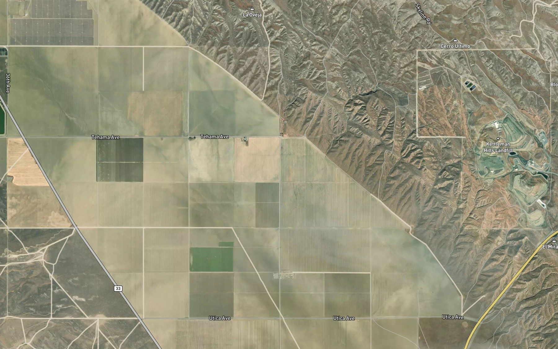 Satellite map of the Arroyo Ramoso