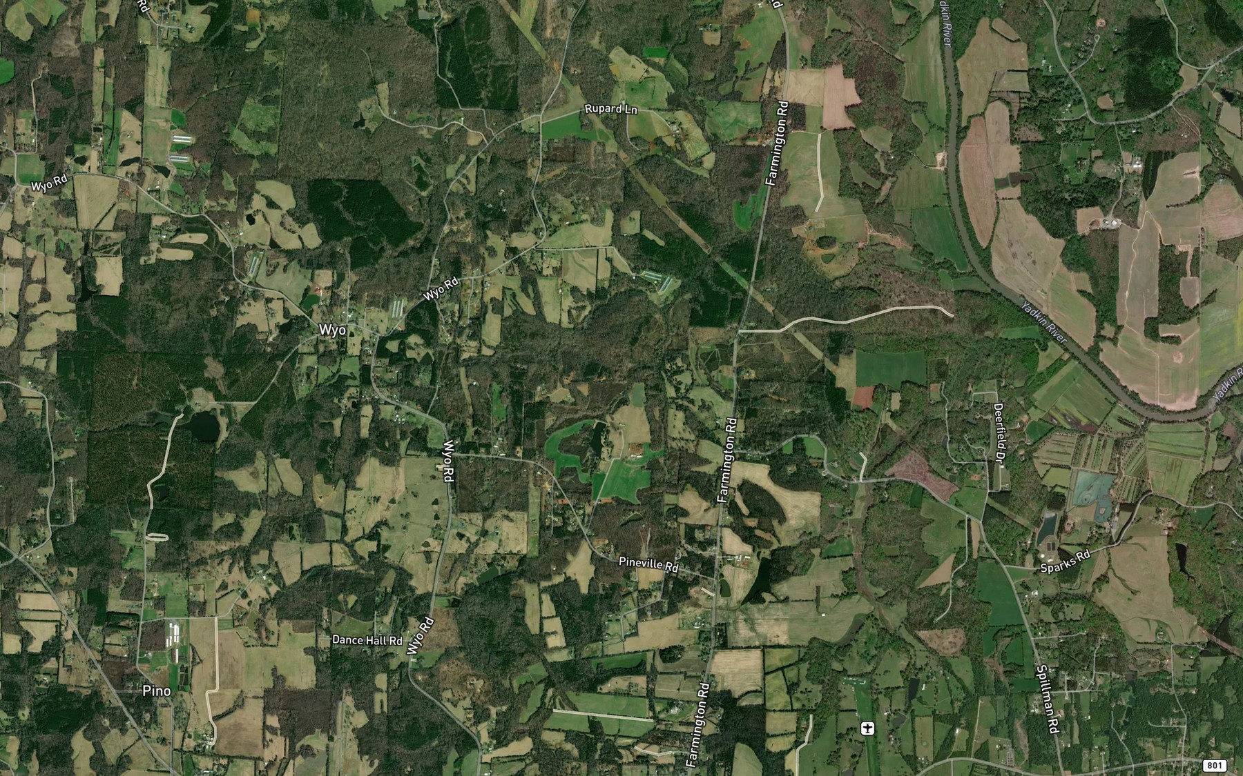 Satellite map of the Marshall Lake