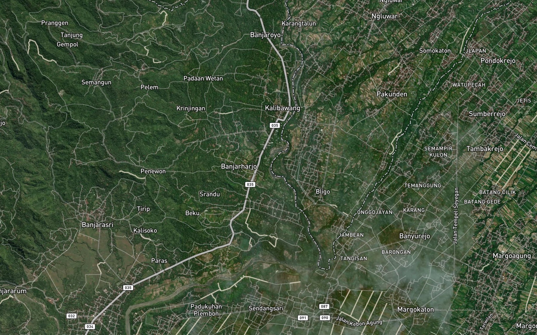 Satellite map of the Kali Penter