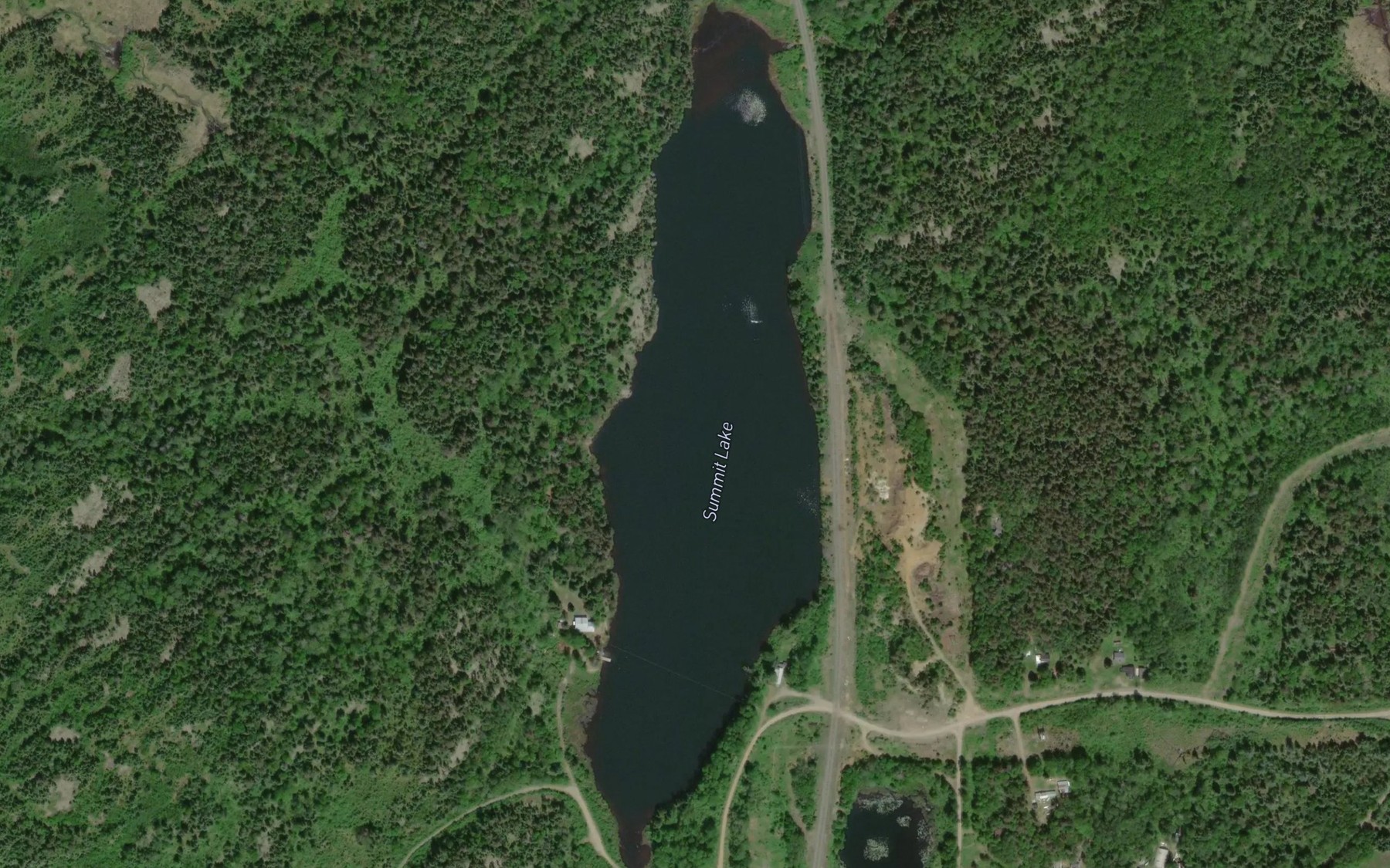 Satellite map of the Summit Lake
