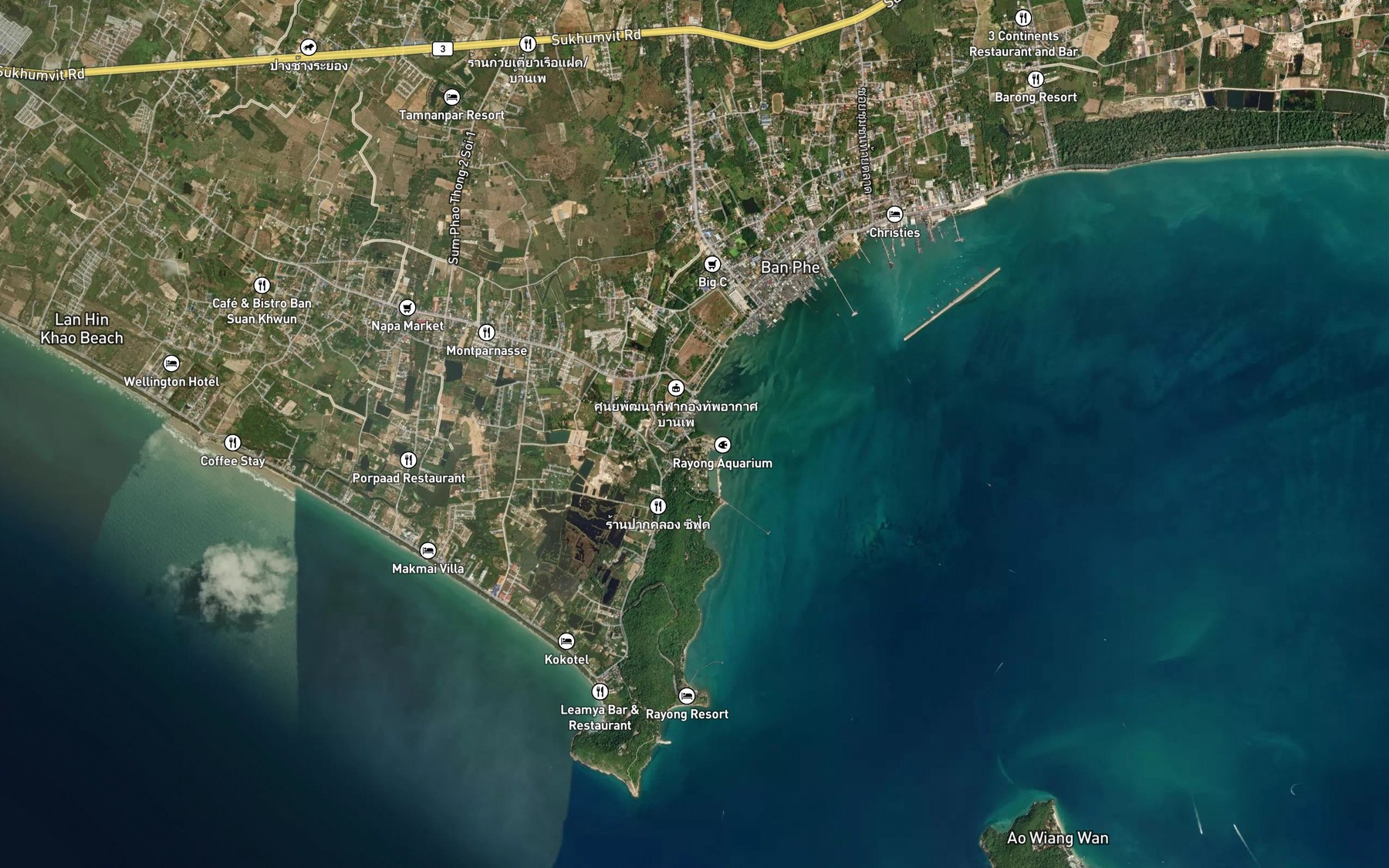 Satellite map of the Khlong Phe
