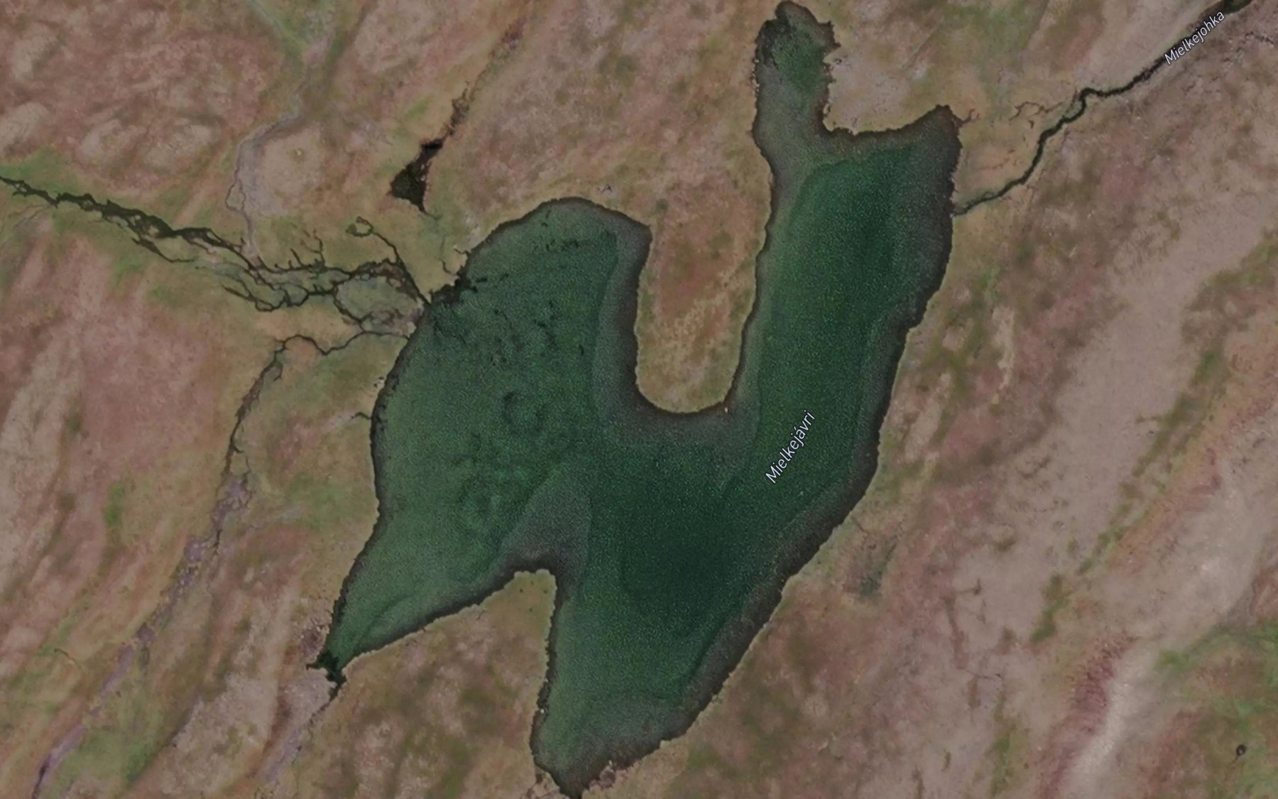 Satellite map of the Mielkejavri