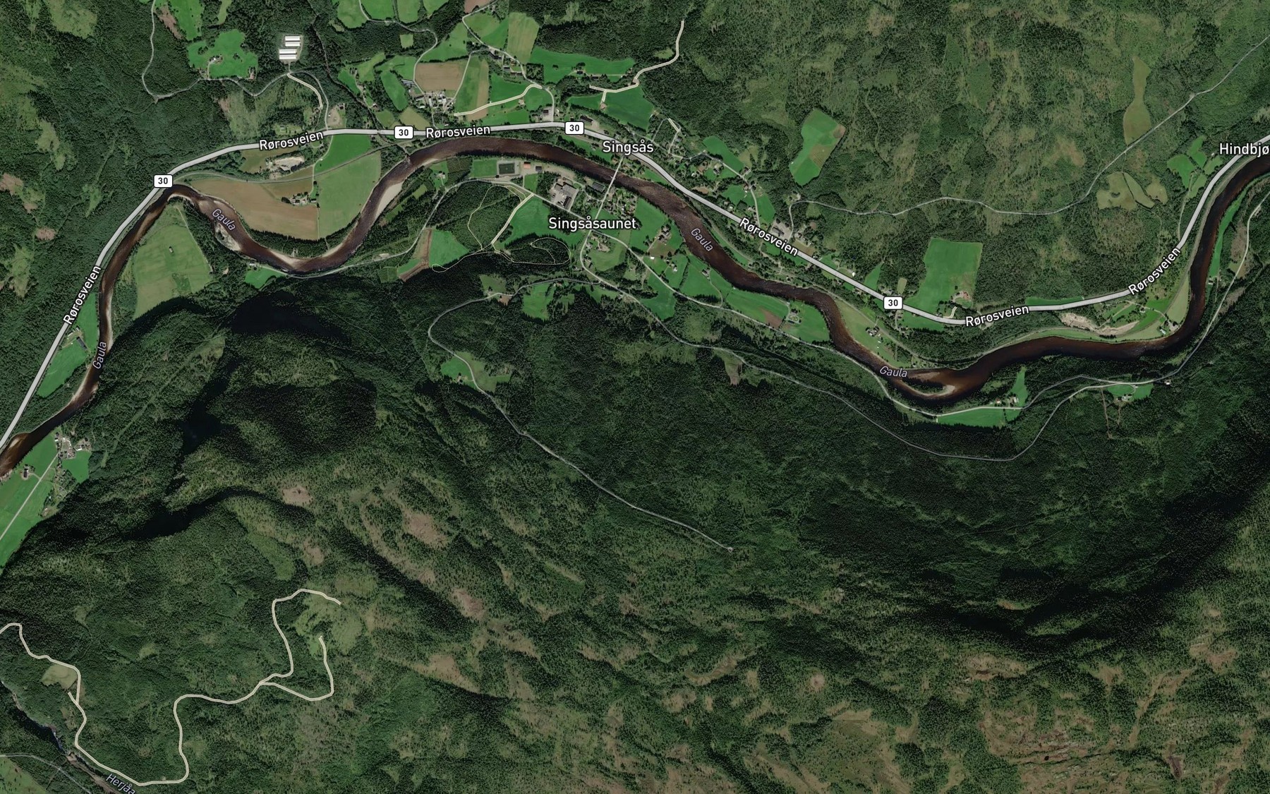 Satellite map of the Melabekken