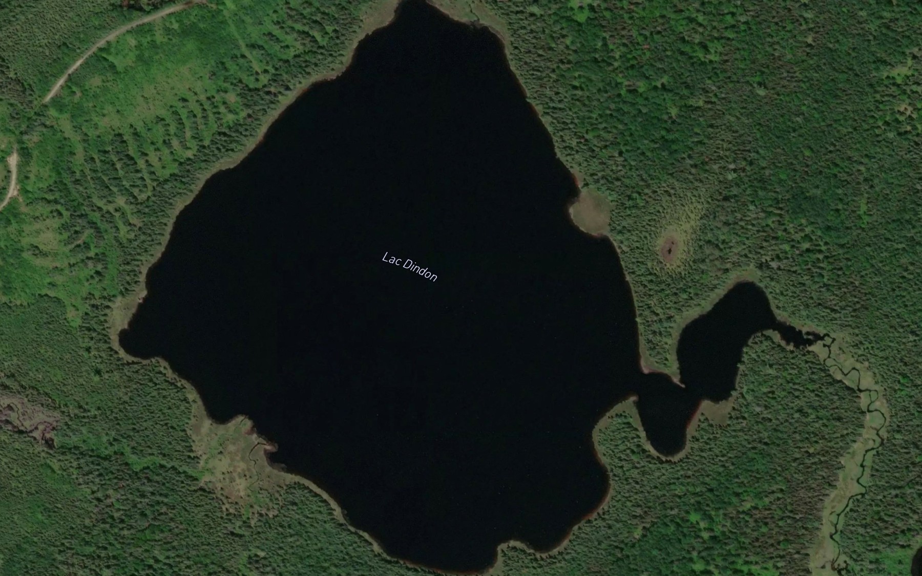Satellite map of the Lac Dindon