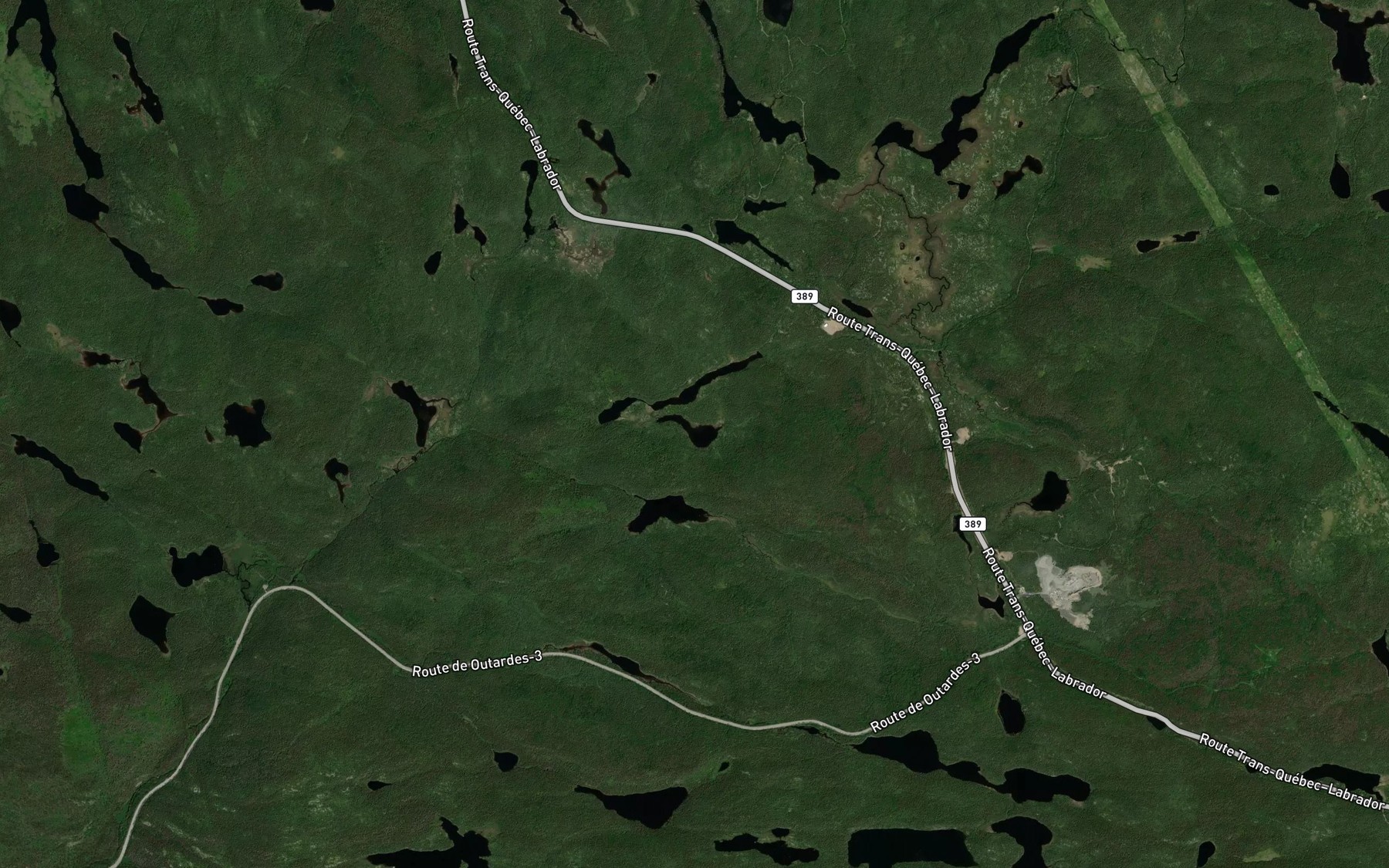 Satellite map of the Lac Trifolie